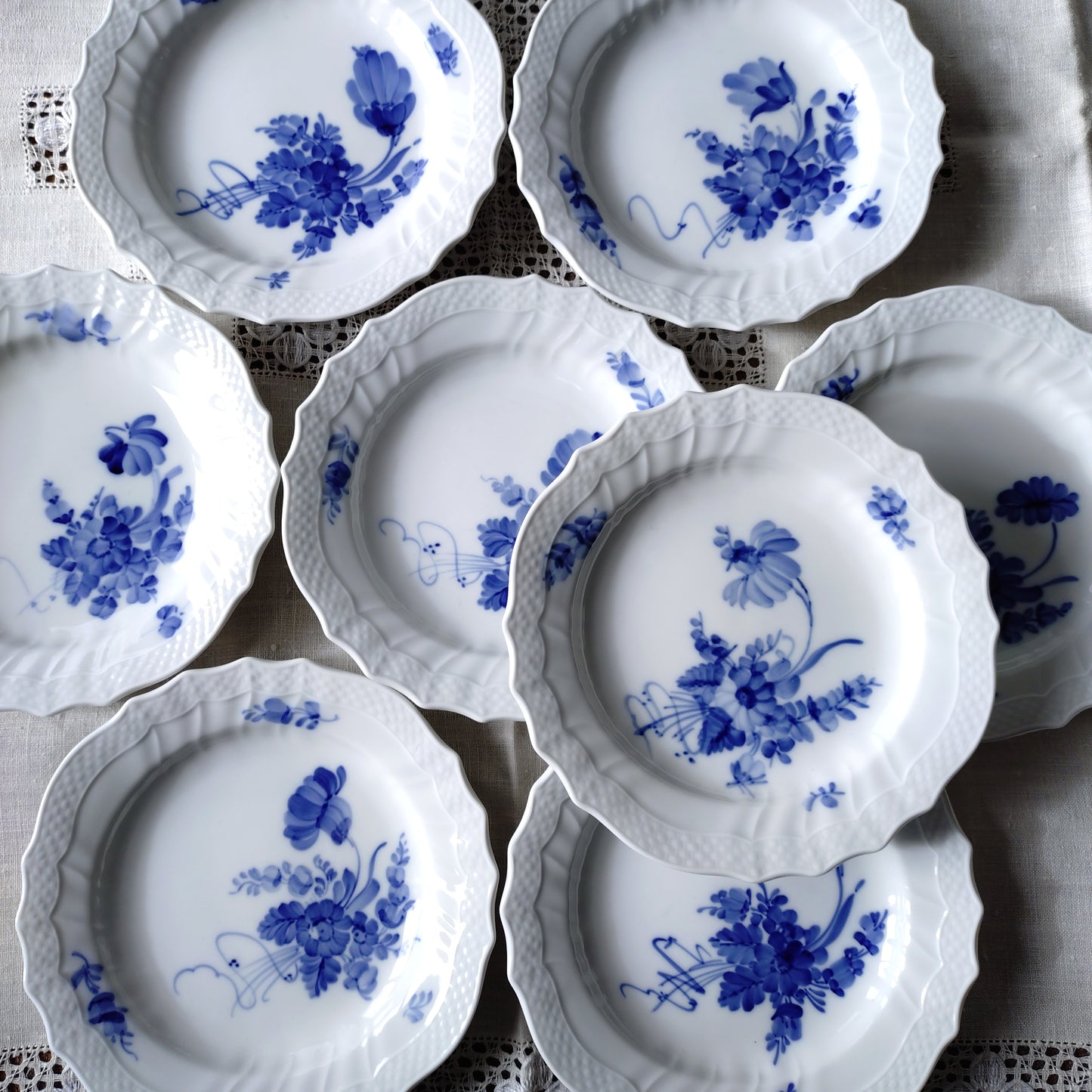 RoyalCopenhagenブルーフラワーカーブのケーキプレート/BlueFlowerCurveCakePlate直径約17.5㎝D
