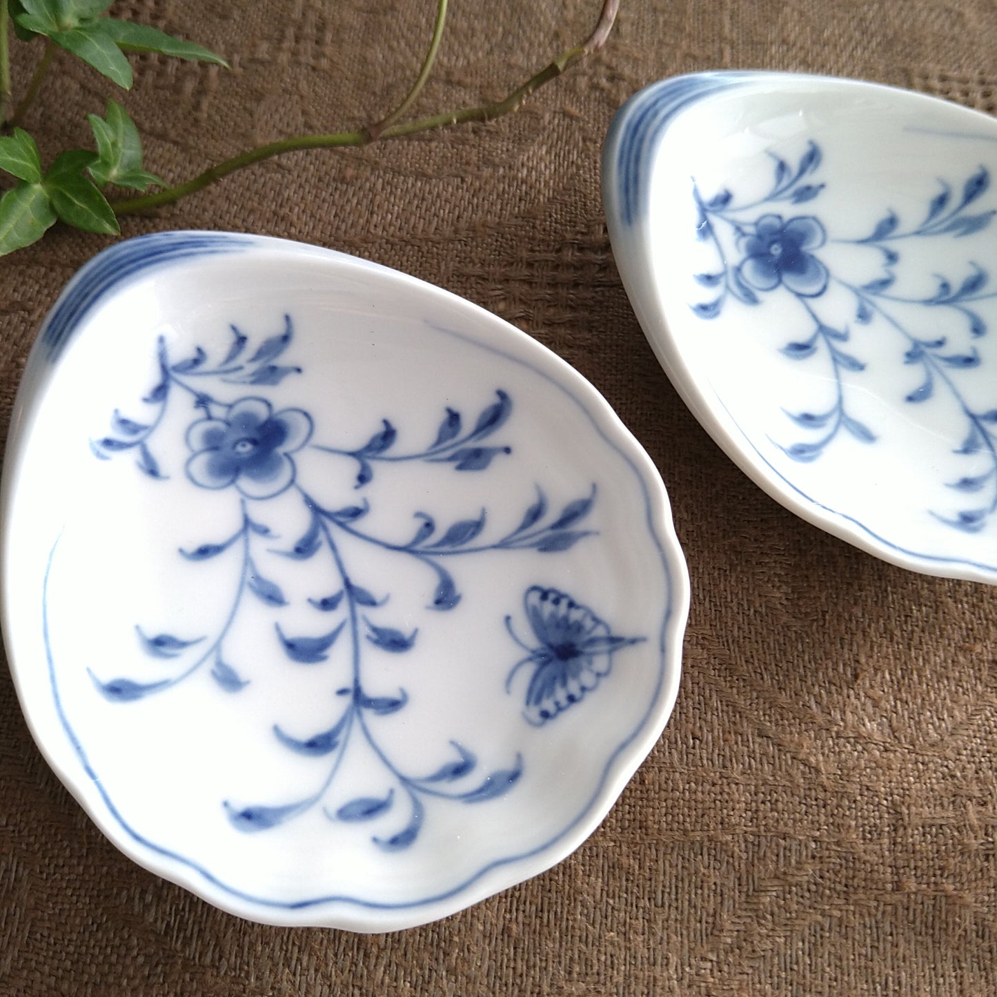 Bing&Grondahl ビングオーグレンダールのサマーバタフライ貝皿2枚セット/Shell form plates 2set