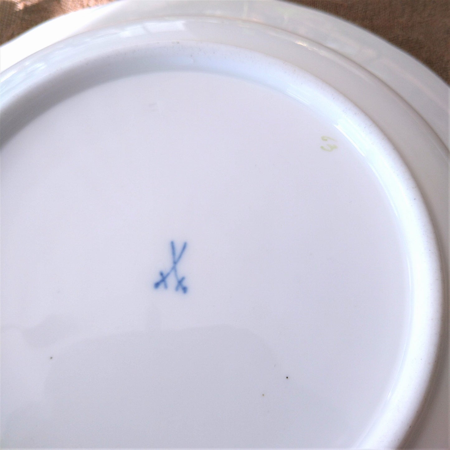1860~1924年Meissen花と昆虫の絵のスープ深皿23.5㎝スイカズラ/Soup Plate23.5cm D