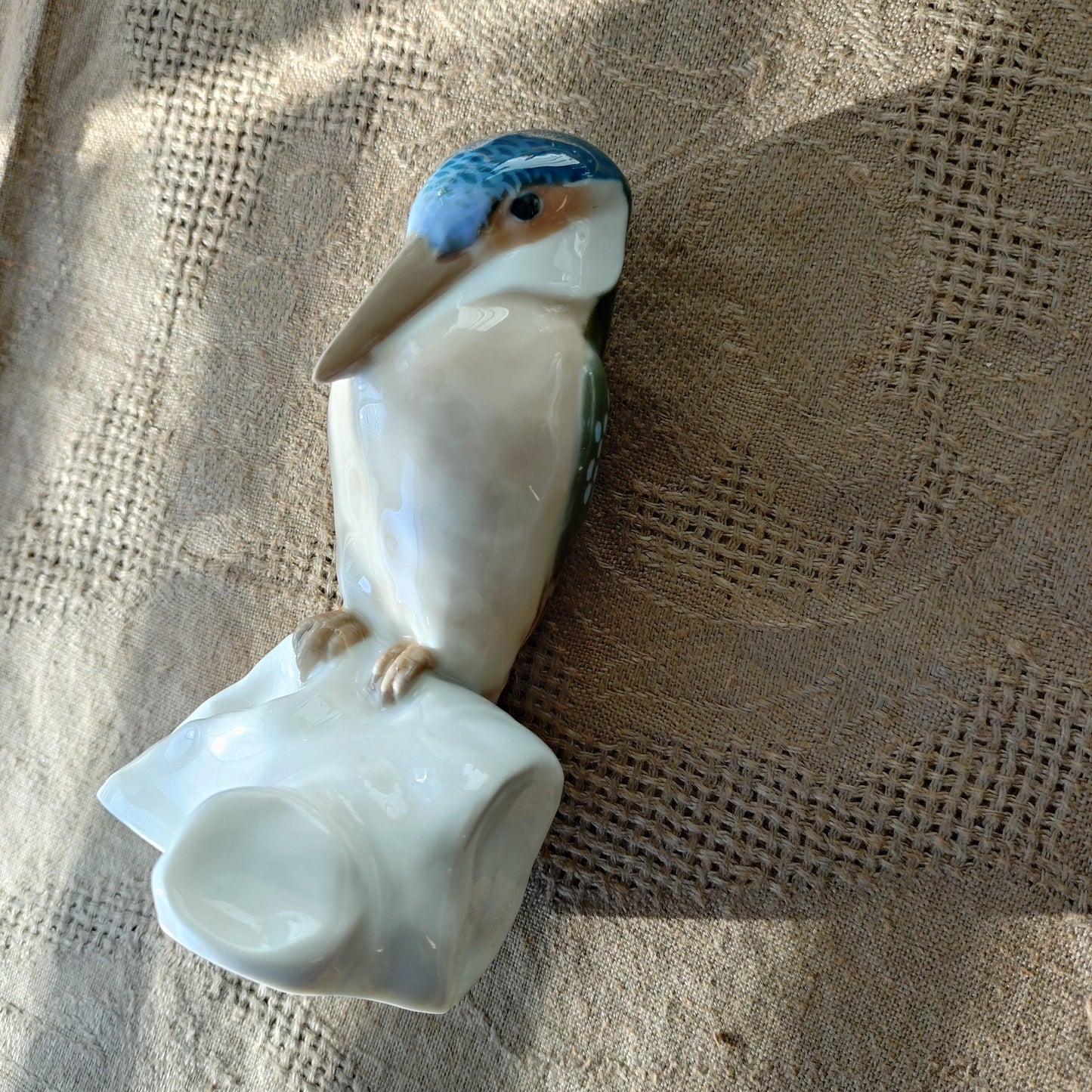 Meissenポール・ワルターPaulWaltherの俯いたカワセミ高さ約14.5㎝H/1910年頃