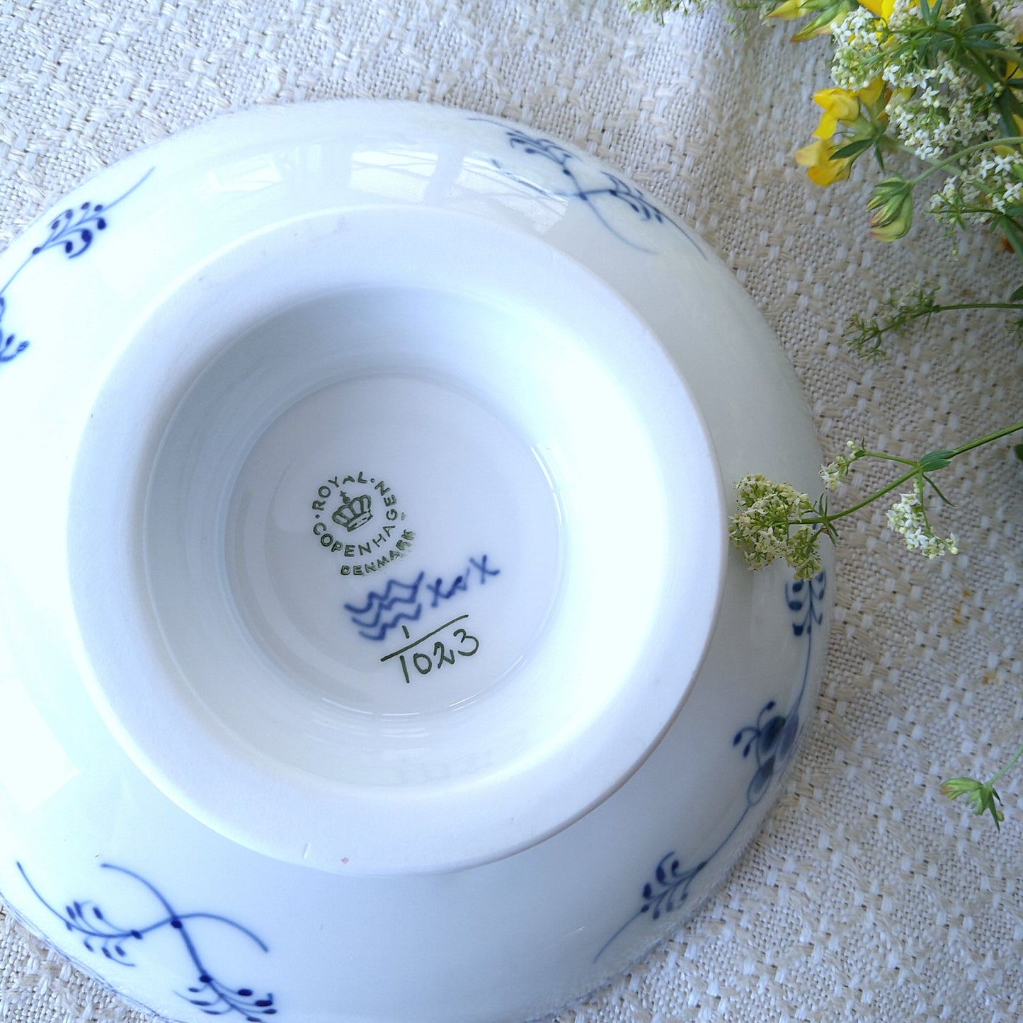 1969~1974年のRoyalCopenhagenフルレースの高台のお皿は直径約17.3㎝D/Full Lace High stand Plate17.3cmD