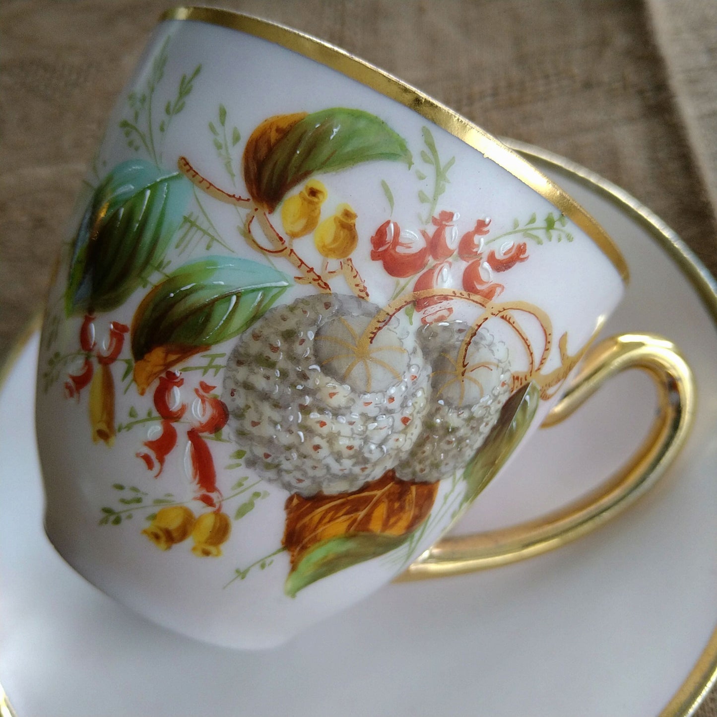 1853~1894年!Bing&Grondahlビングオーグレンダールのアンティークのピンクのカップソーサー/AntiqueCupSaucer