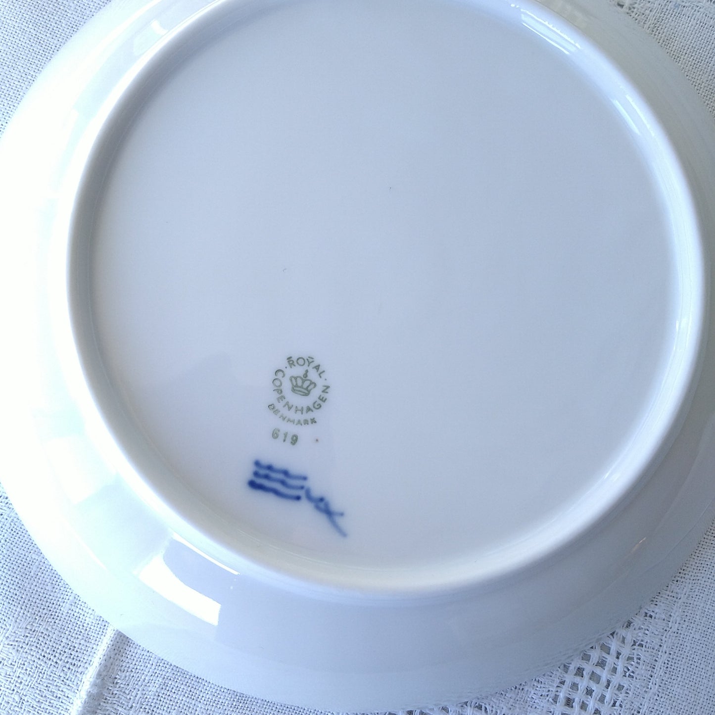RoyalCopenhagenブルーフラワーカーブのフラットプレート直径約19㎝D/BlueFlowerCurvePlate19cm