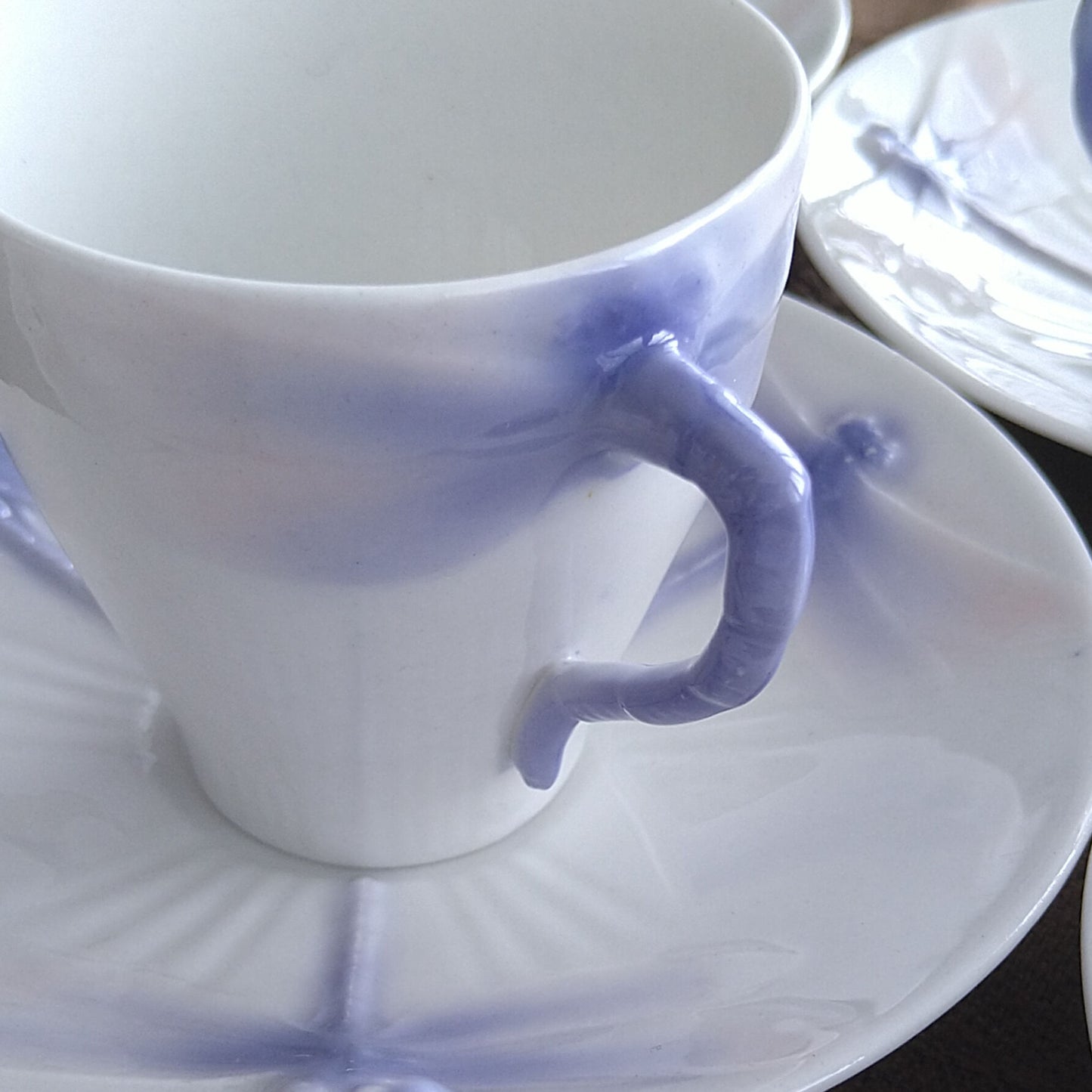 RörstrandロールストランドAlfWallanderデザイン、アールヌーヴォーのトンボのカップソーサー/Art Nouveau,Dragonfly,Cup and Saucer