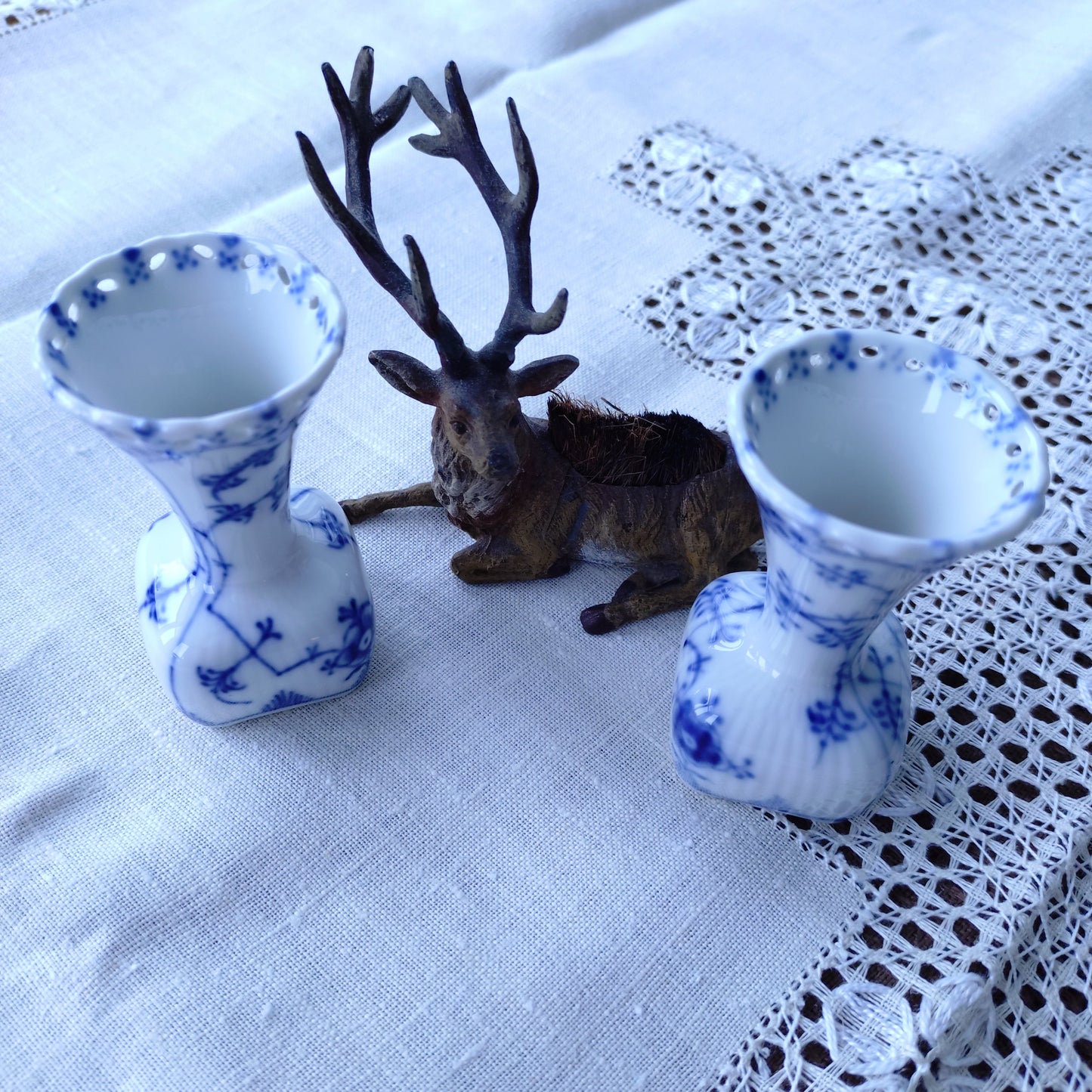 1969ー1974年のRoyalCopenhagenフルレース小さな花瓶高さ8㎝/Full Lace vase 8cmH