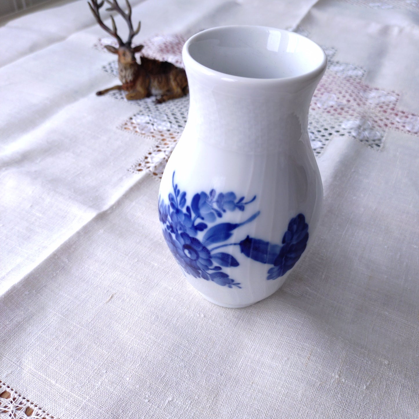 1980年~1984年のブルーフラワーカーブの花瓶/BlueFlowerCurveVase