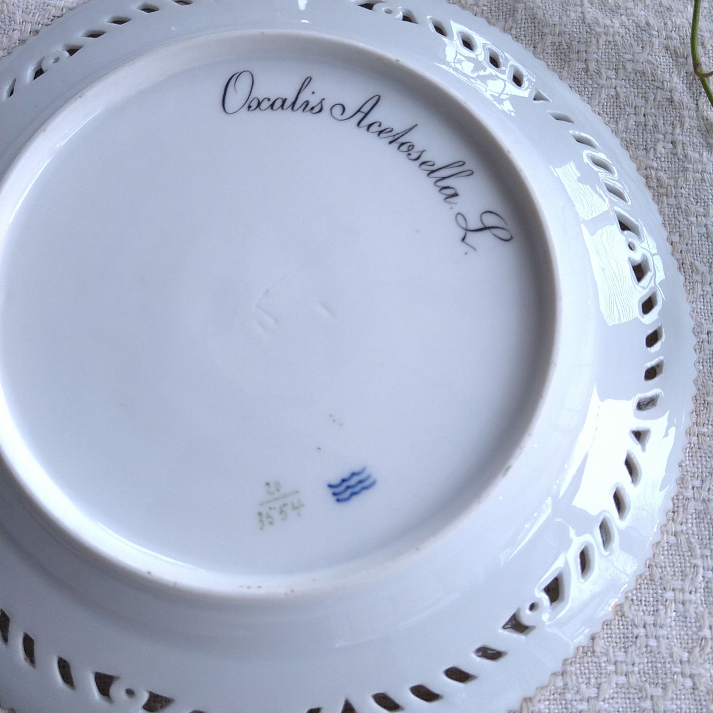 1900年代前半RoyalCopenhagenフローラダニカのレースプレート約22.5㎝/FloraDanicaLacePlate ca22.5cm