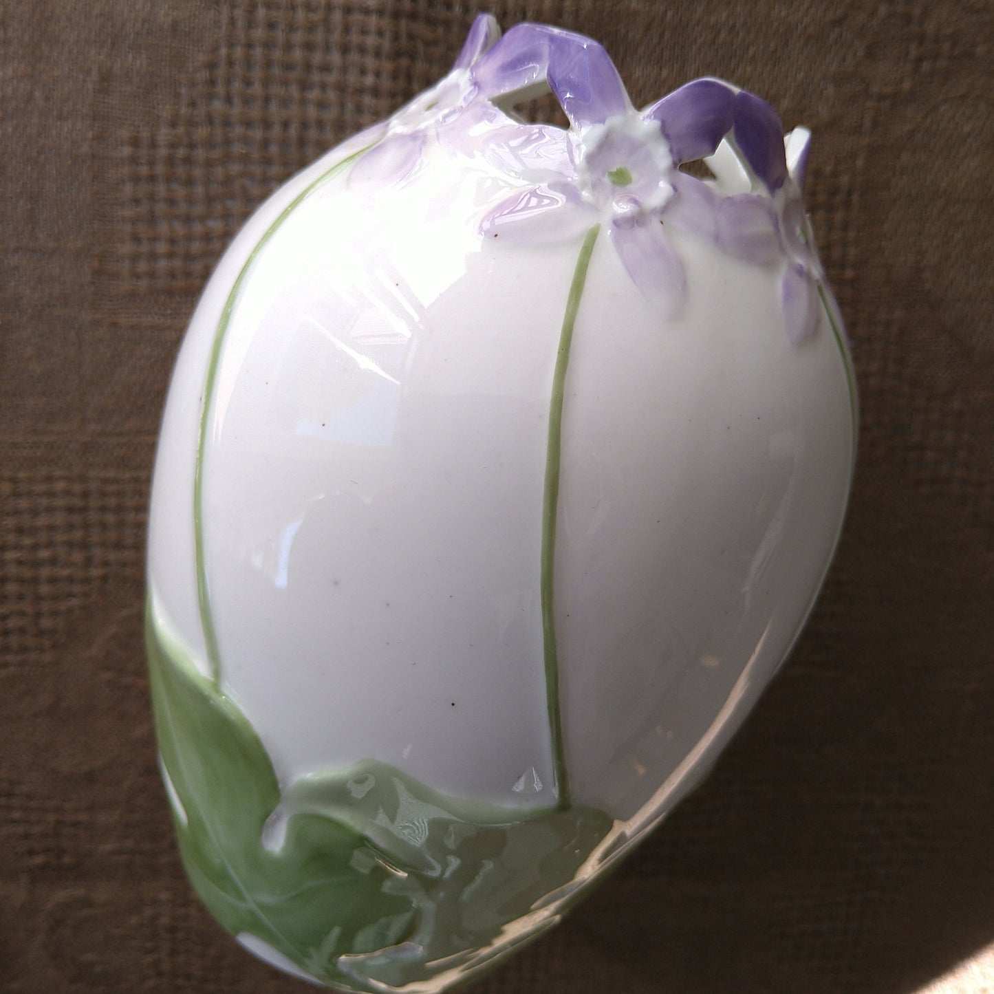 1900年代初頭スウェーデンRörstrandユーゲントシュティール/雪割草の花瓶高さ約14㎝H