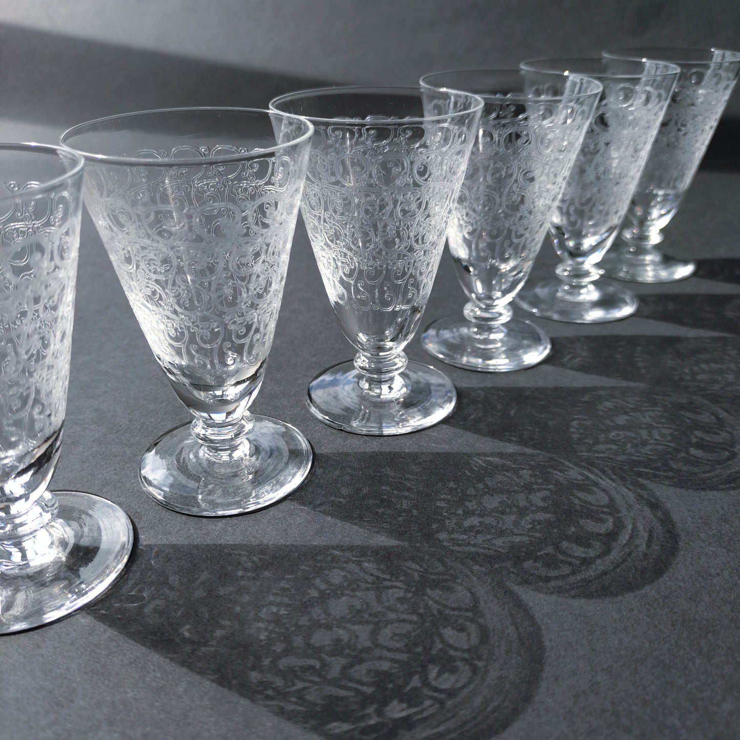リキュールグラス5個セット オールドバカラ/OldBaccarat 高さ約8.3cmH, 5cmD