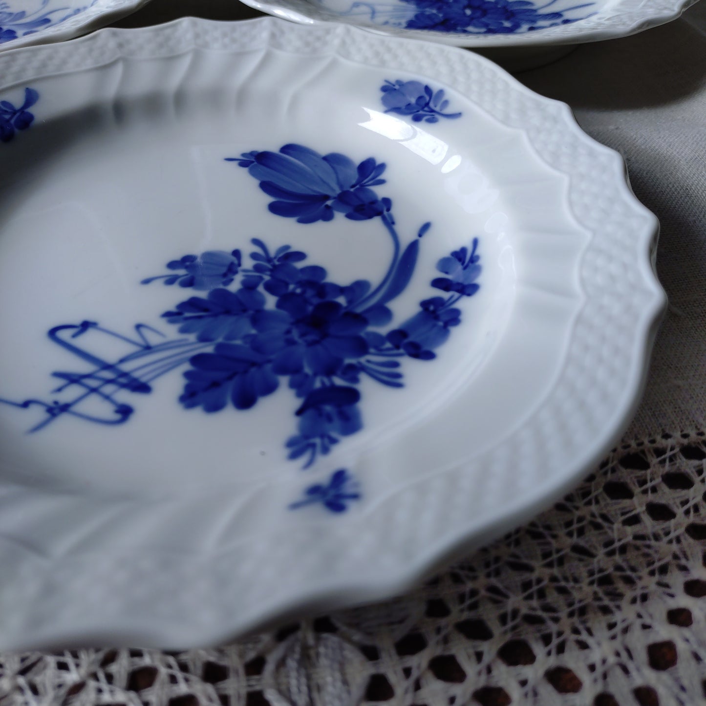 RoyalCopenhagenブルーフラワーカーブのケーキプレート/BlueFlowerCurveCakePlate直径約17.5㎝D