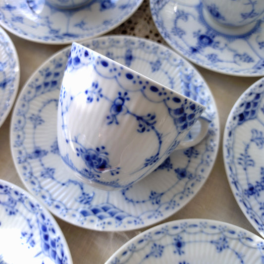 1960～1970年代のハーフレース型番756容量約190mlコーヒーカップソーサー/HalfLaceCupSaucer