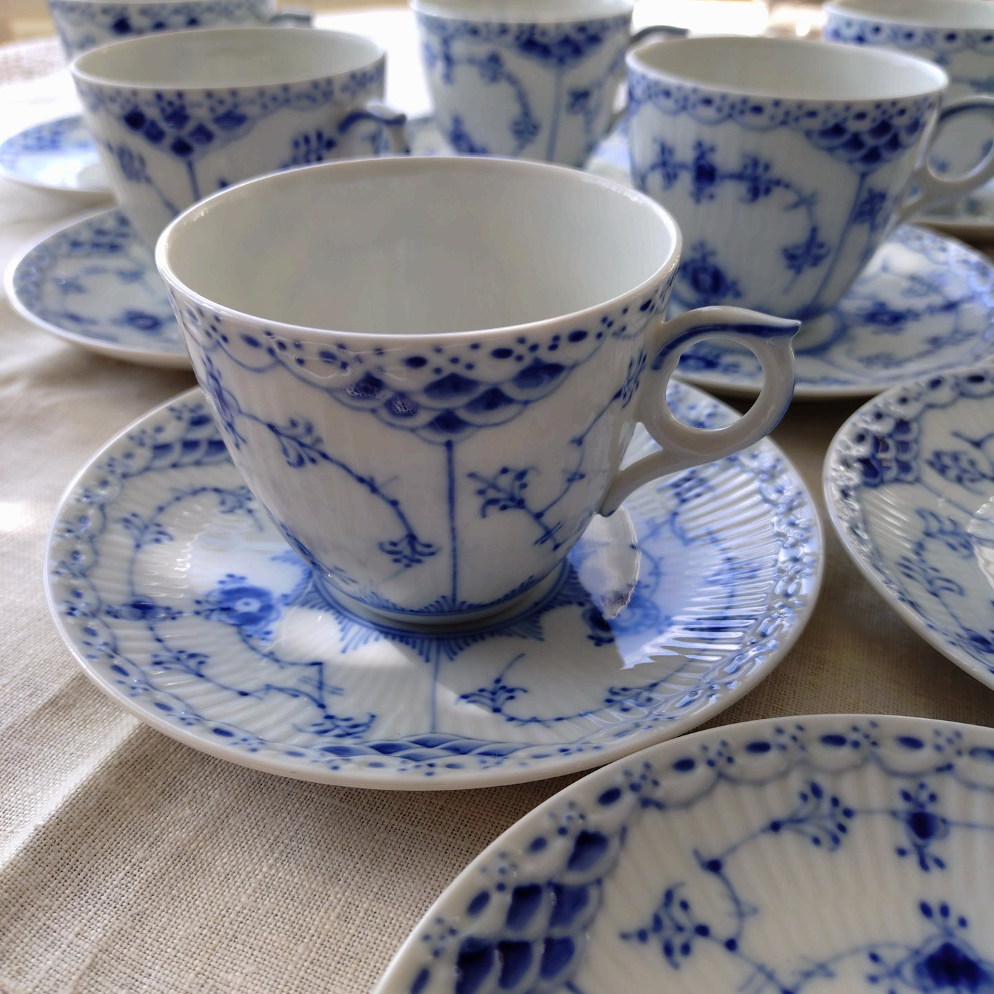 1960～1970年代のハーフレース型番756容量約190mlコーヒーカップソーサー/HalfLaceCupSaucer