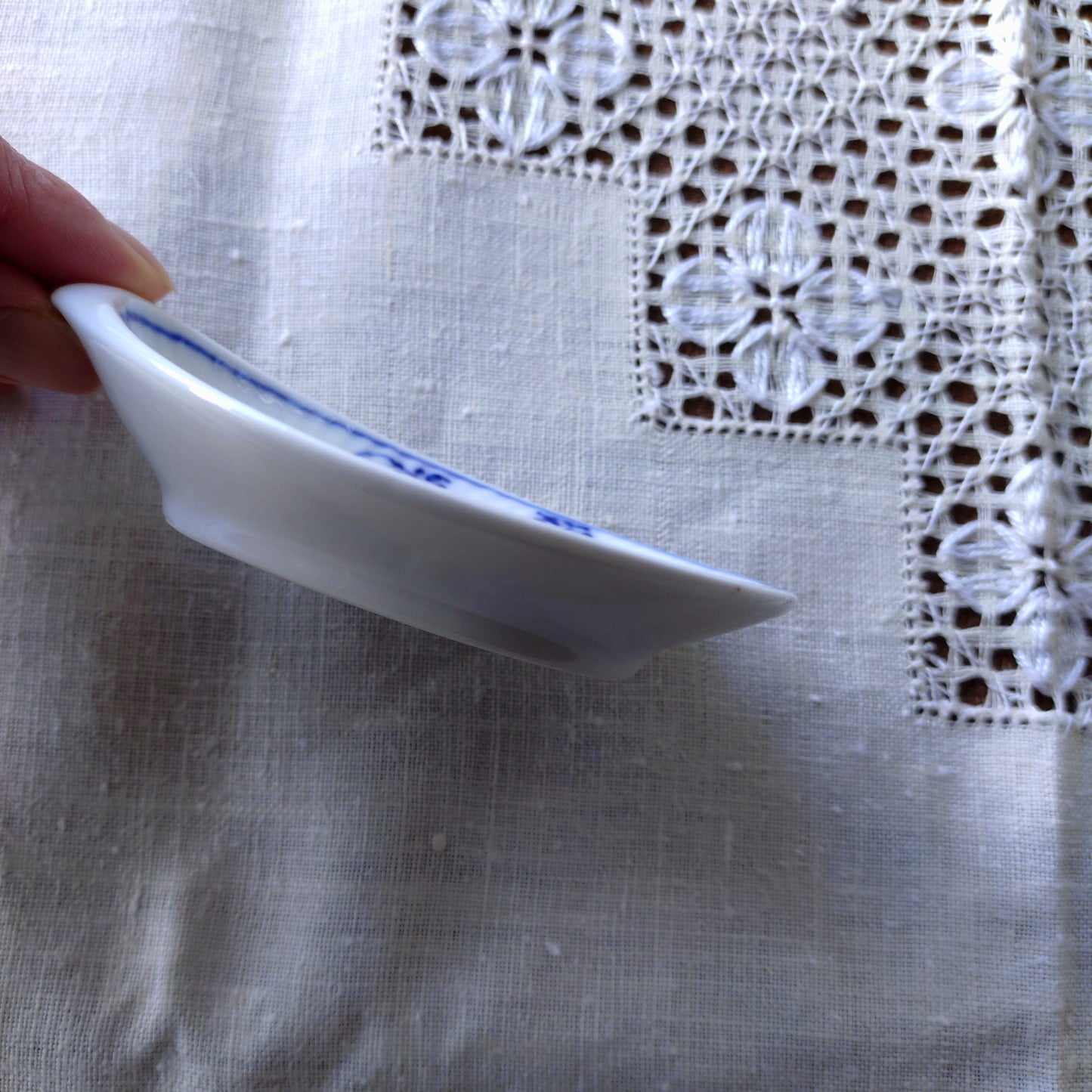 1958年RoyalCopenhagenブルーフルーテッド貝の形の小さなお皿10.5㎝×7.2㎝/BlueFlutedPlainShellFormPlate
