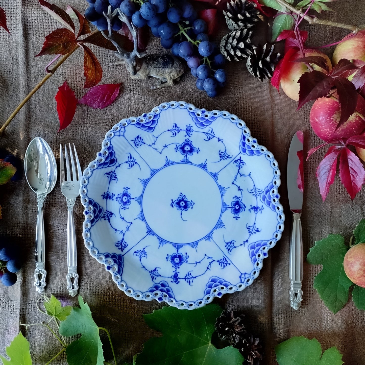 1975-1979年RoyalCopenhagenFullLaceフルレース直径約25㎝Dのお皿/Plate25cm