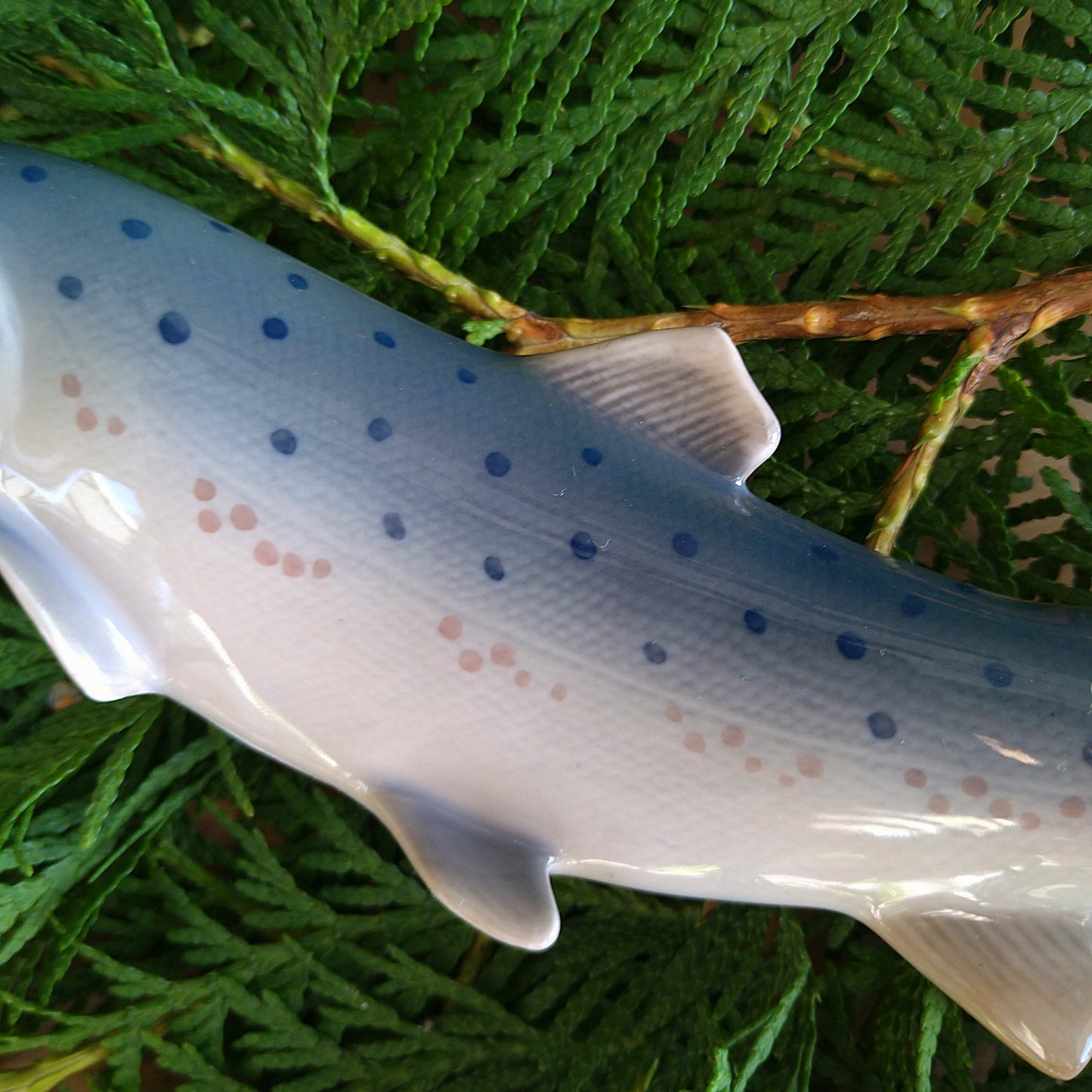 Royal Copenhagen Rainbow Trout Figurine, approx. 20.5cm L, approx. 7cm H