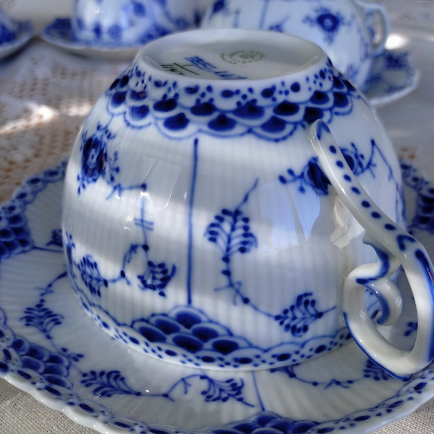 1950～1970年代RoyalCopenhagenフルレースのモーニングカップソーサー大きいです/Full Lace, Morning cup and saucer