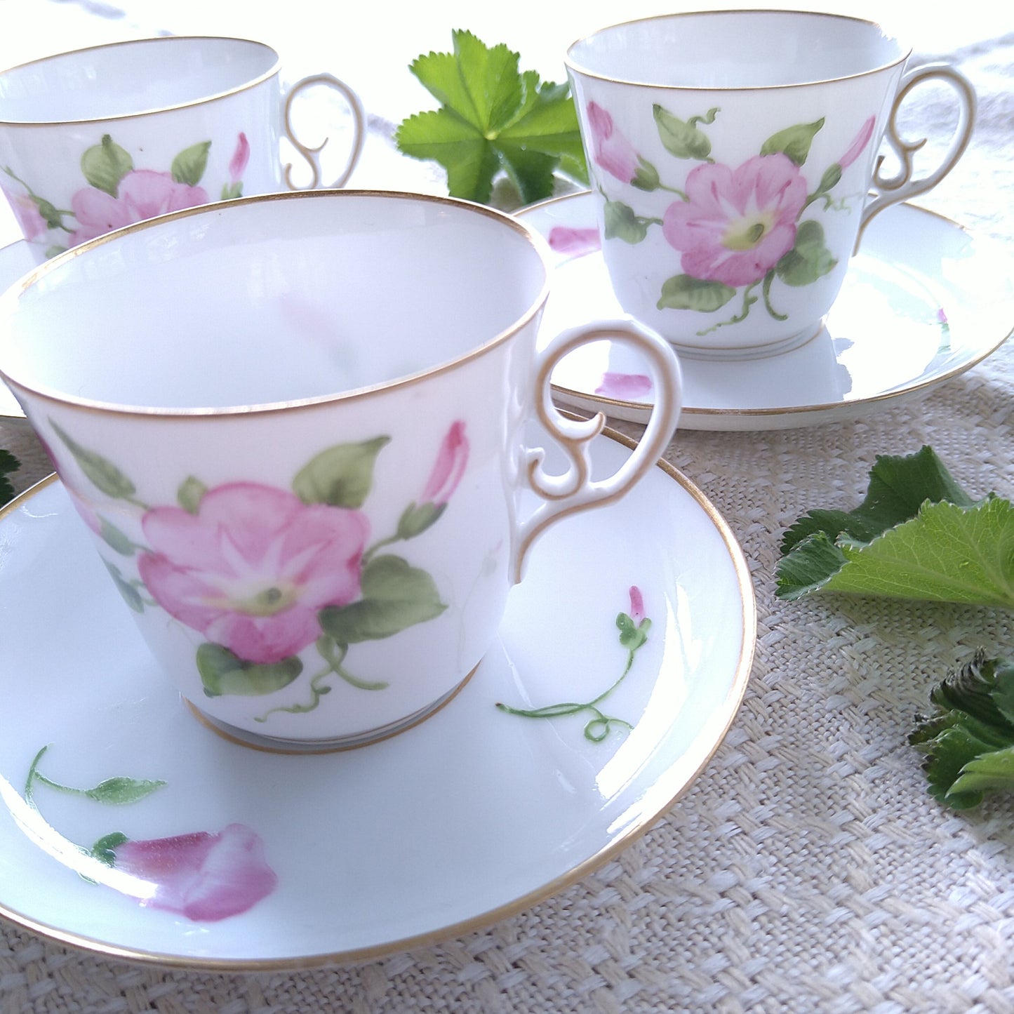 RoyalCopenhagen1800年代後半の朝顔のデミタスカップソーサー/Demitasse