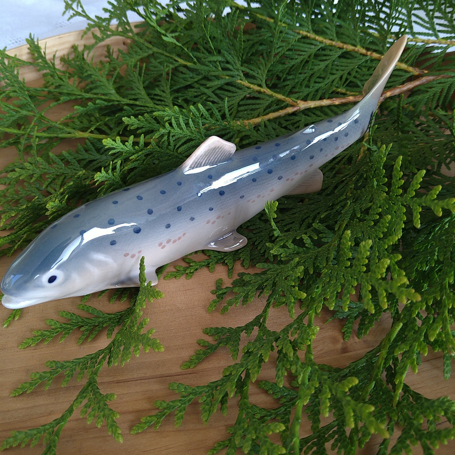 Royal Copenhagen Rainbow Trout Figurine, approx. 20.5cm L, approx. 7cm H
