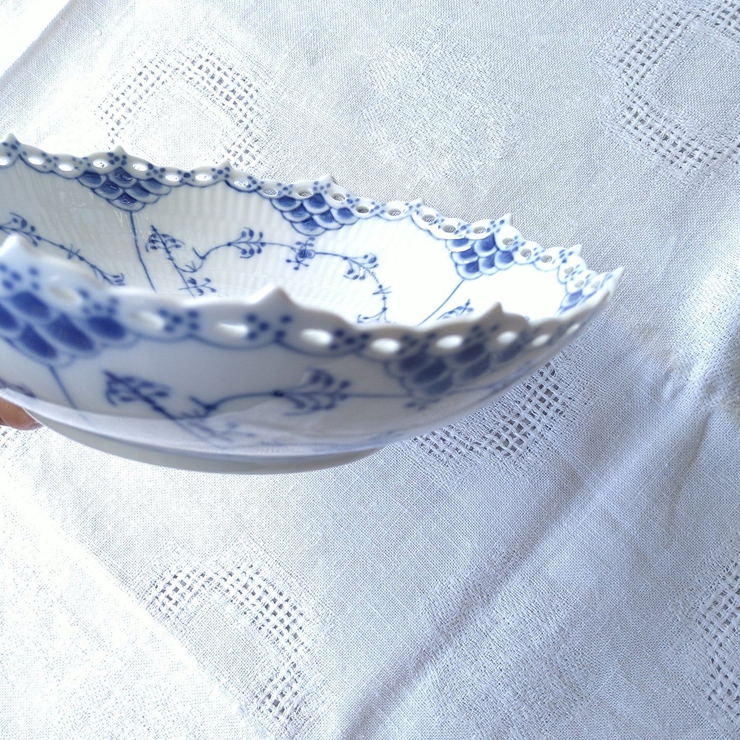 1969～1974年RoyalCopenhagenブルーフルーテッドフルレースサラダボウル/Full Lace Sallad bowl
