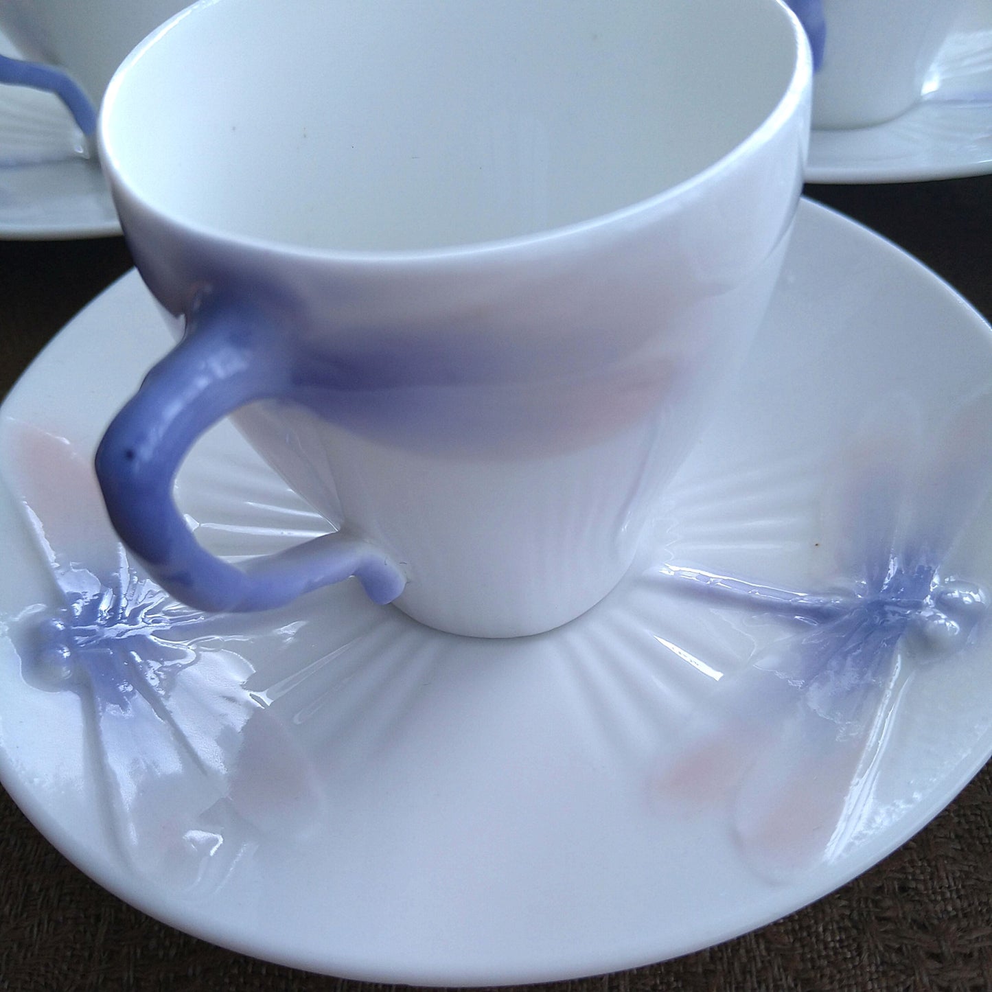 RörstrandロールストランドAlfWallanderデザイン、アールヌーヴォーのトンボのカップソーサー/Art Nouveau,Dragonfly,Cup and Saucer