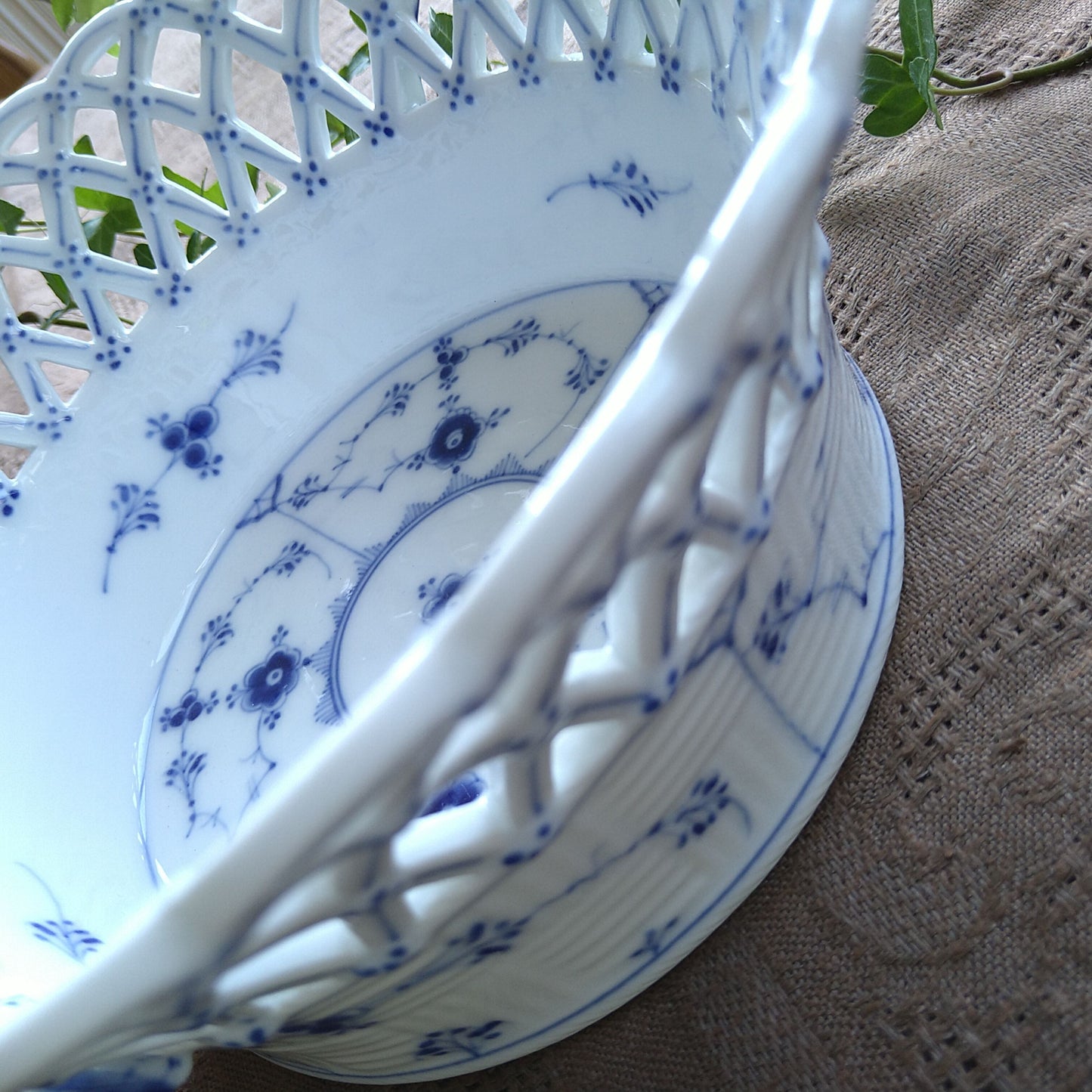 1894～1900年RoyalCopenhagenブルーフルーテッドオープンワークのバスケット/Openwork Baskets
