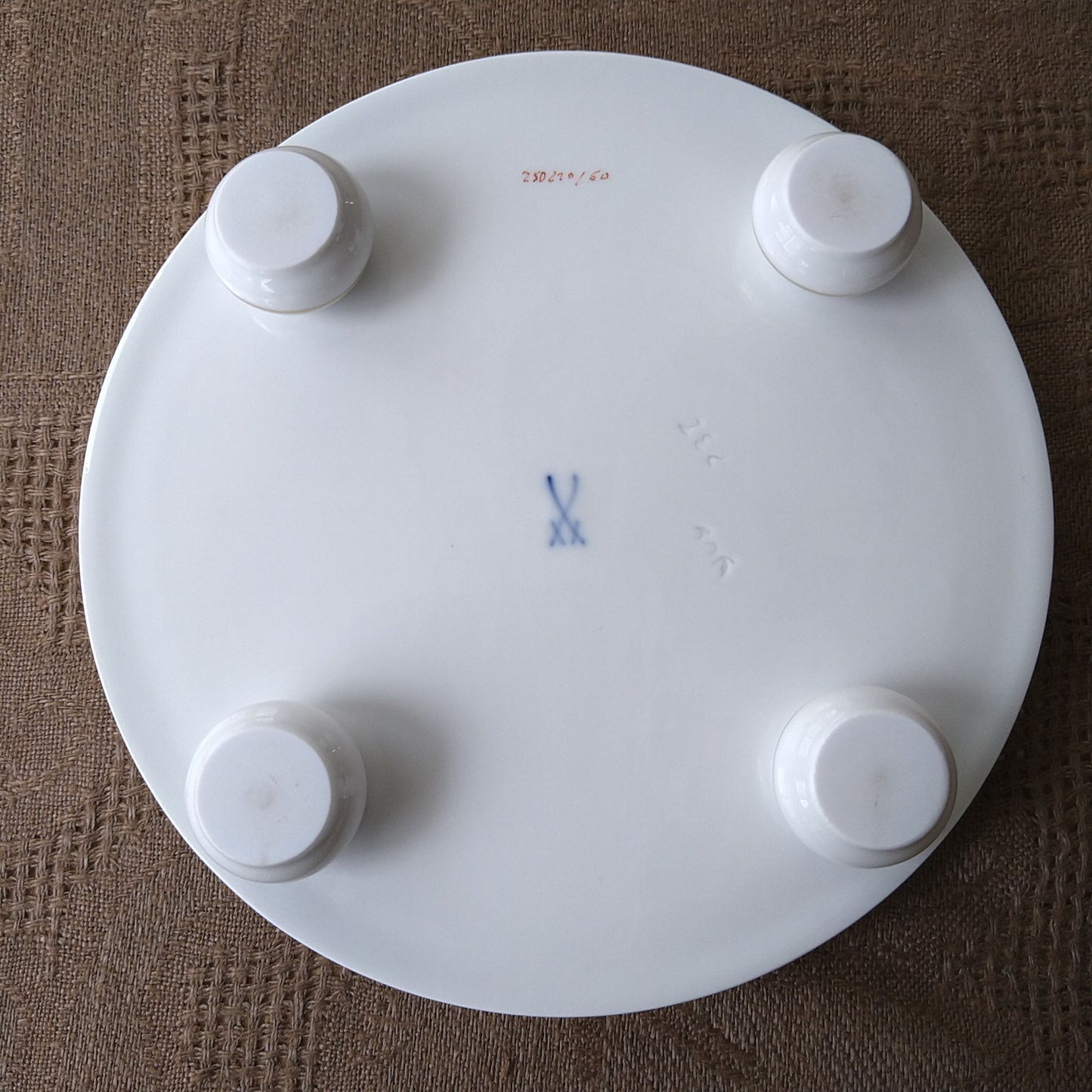1987年の自然主義絵付けポットスタンド直径㎝約15.3㎝Φ/Potstand ca15.3 cm