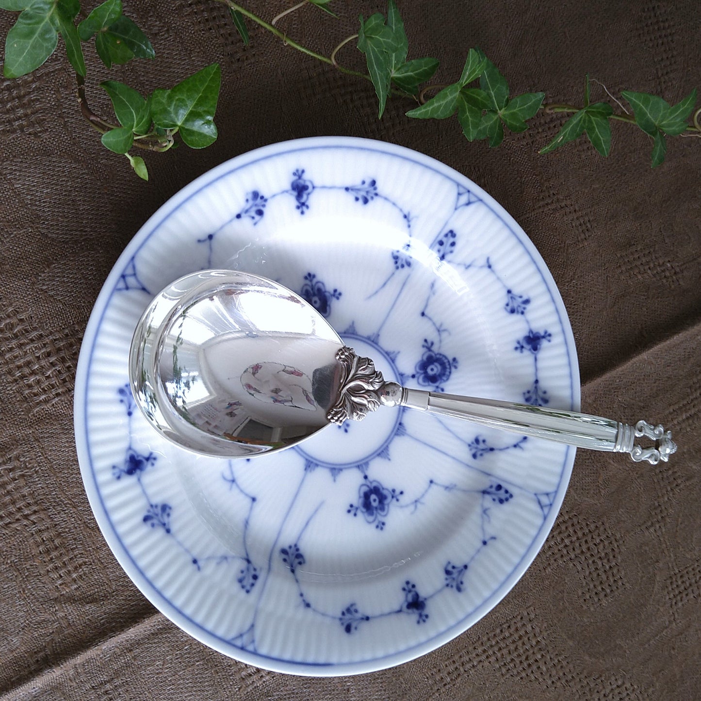 GeorgJensenエコーン特大スプーン長さ22.8㎝L/Acorn Large service spoon