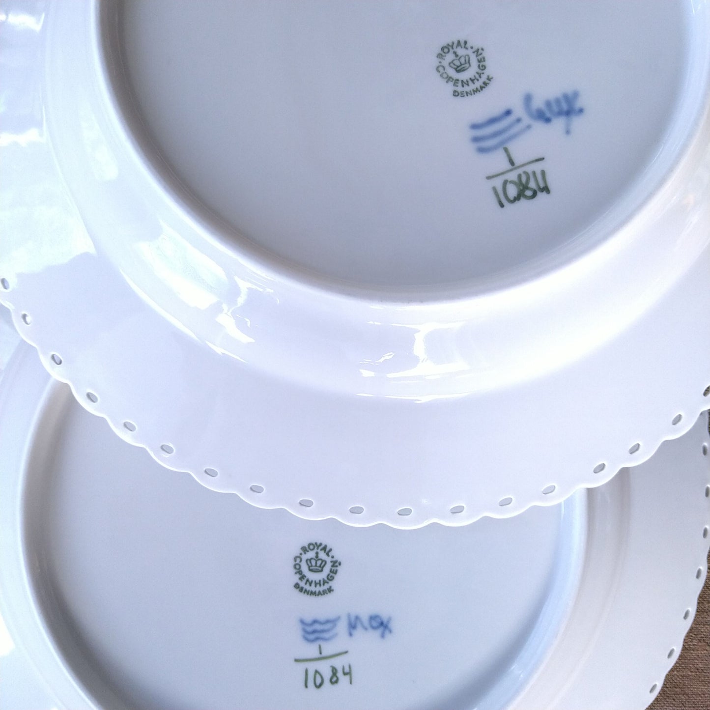 1980～1984年のRoyalCopenhagenブルーフルーテッドフルレースの25㎝Dのプレート/BlueFlutedFullLace25cmDPlate