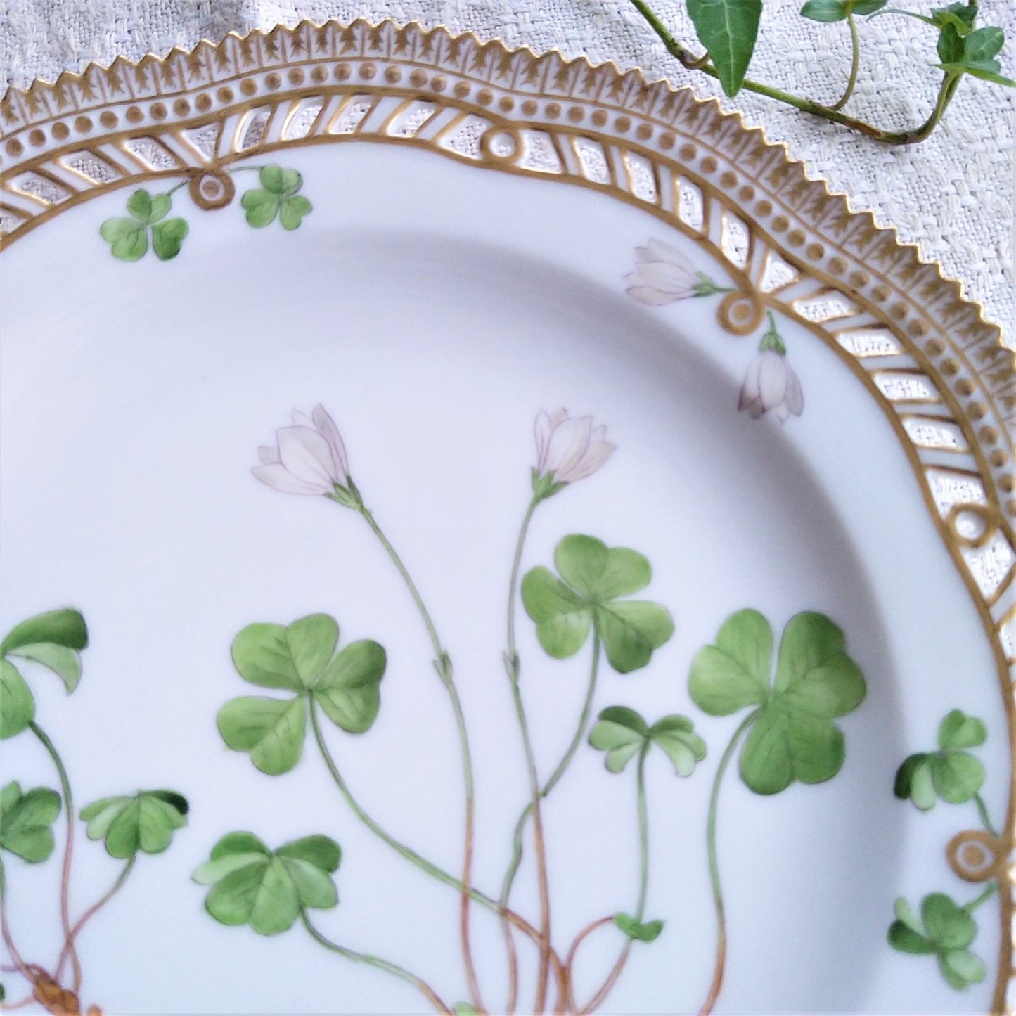 1900年代前半RoyalCopenhagenフローラダニカのレースプレート約22.5㎝/FloraDanicaLacePlate ca22.5cm