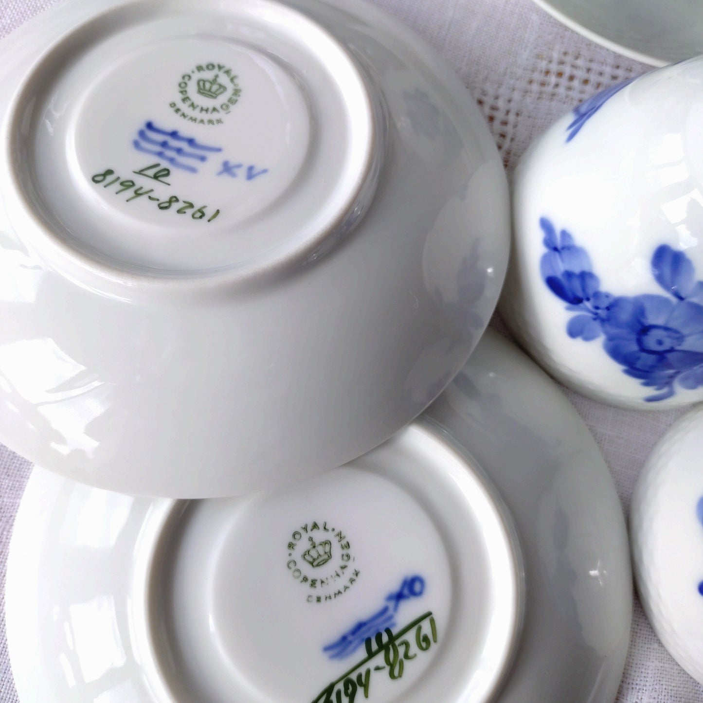 RoyalCopengagenブルーフラワープレインのコーヒーカップソーサーカップの高さ約6.5㎝H容量約220ml
