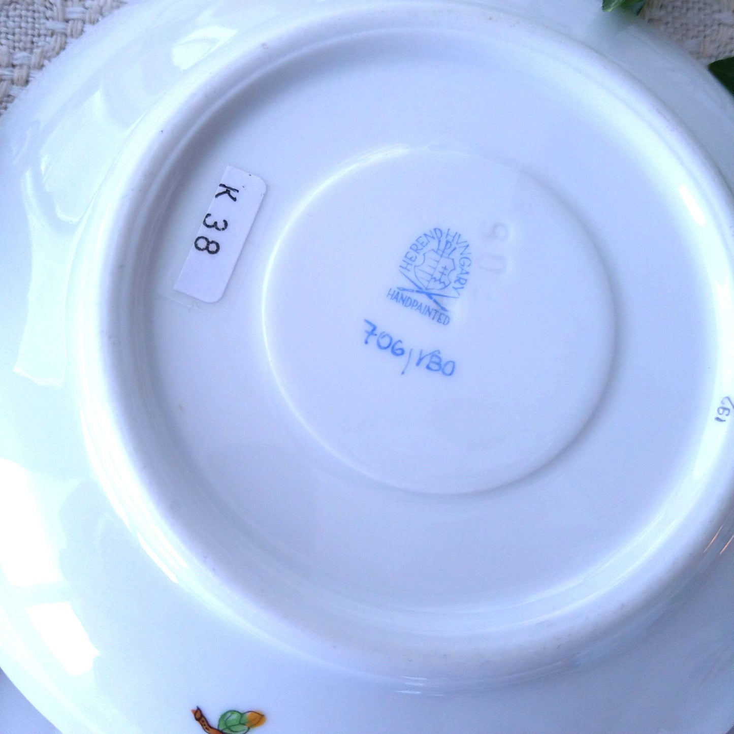 Herendヴィクトリアのコーヒーカップソーサー取っ手が丸くカーブしたタイプ/VictoriaCoffeeCupSaucer