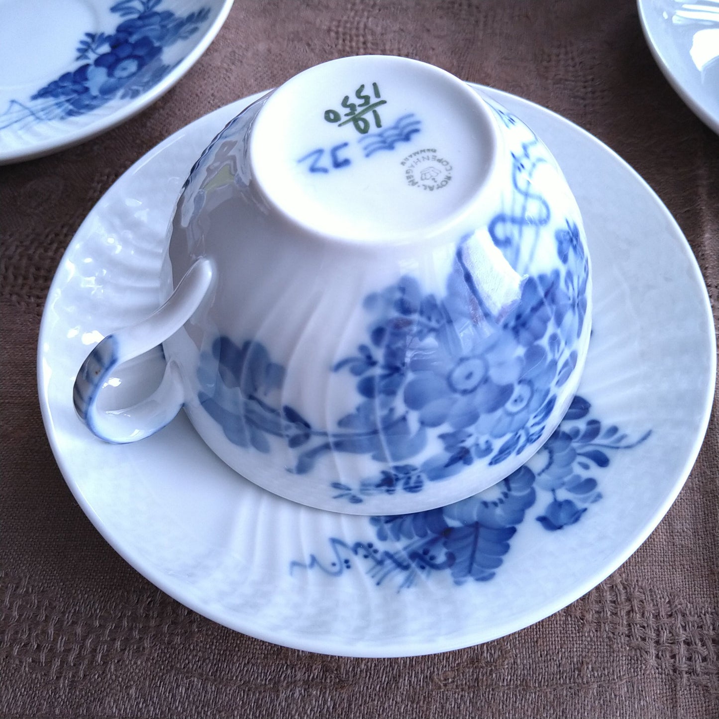 ブルーフラワーカーブ モーニングカップソーサー/BlueFlowerCurveMorningCupSaucer