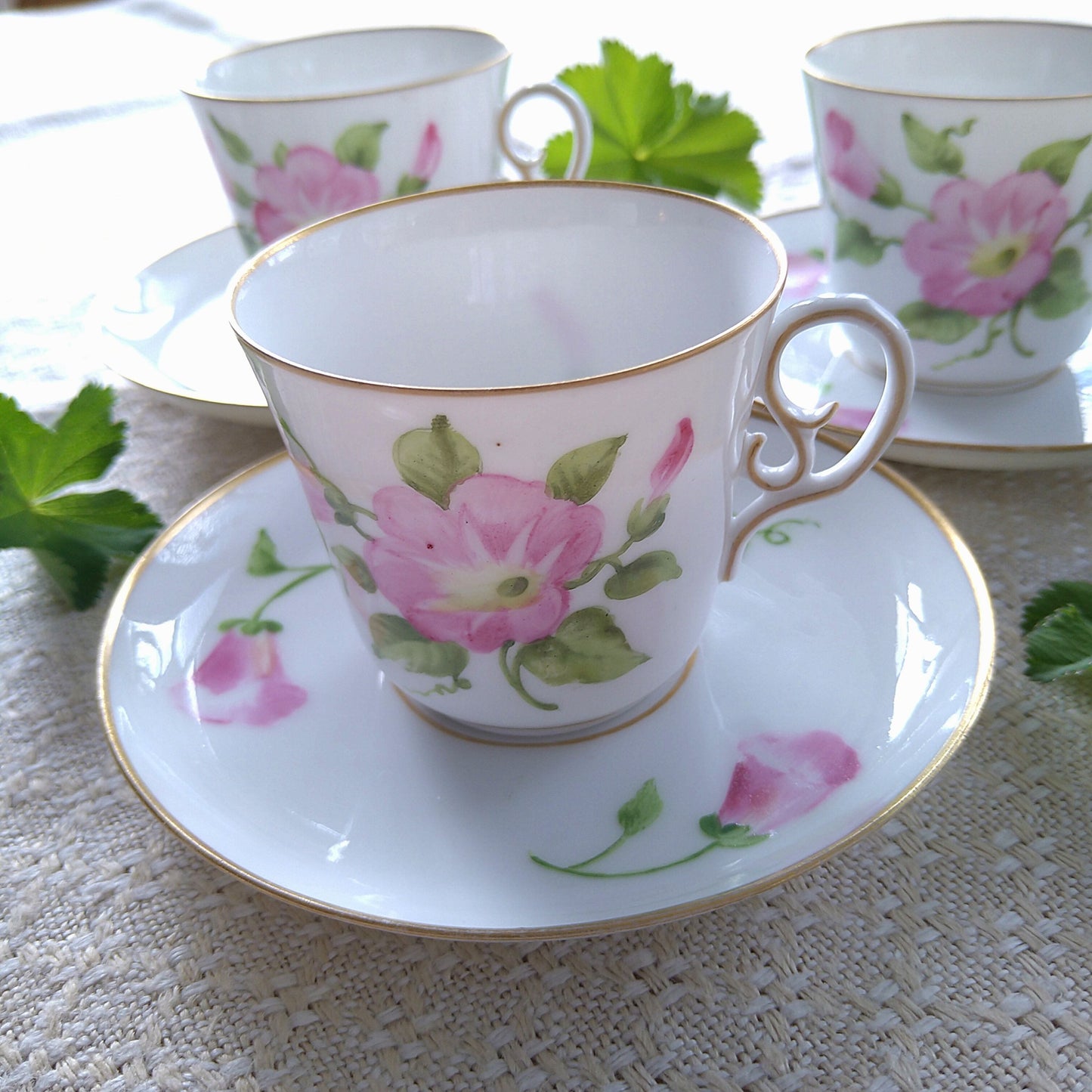 RoyalCopenhagen1800年代後半の朝顔のデミタスカップソーサー/Demitasse