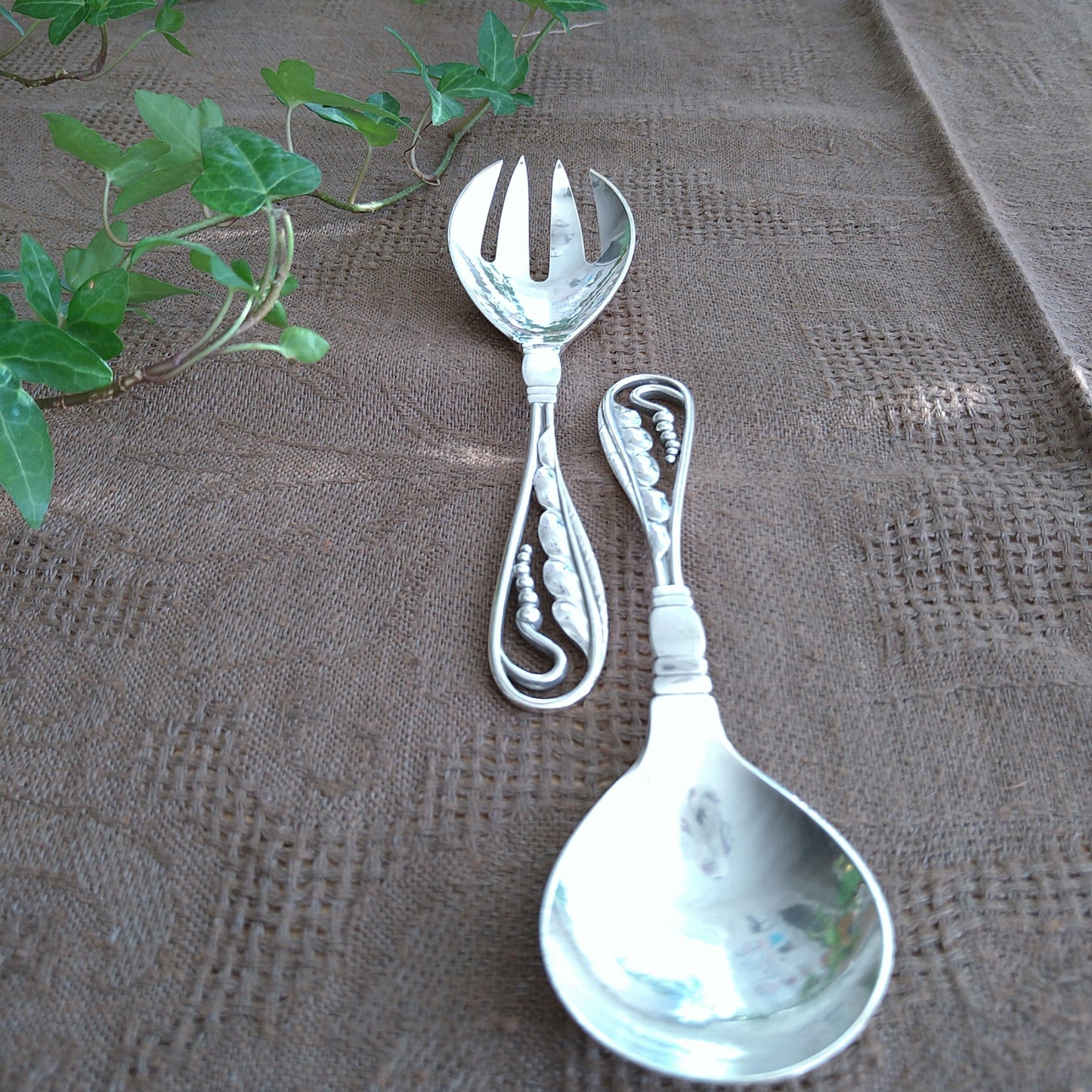 GeorgJensenオーナメンタルNo42スプーンフォークセット/Ornamental No42 Spoon and Fork set