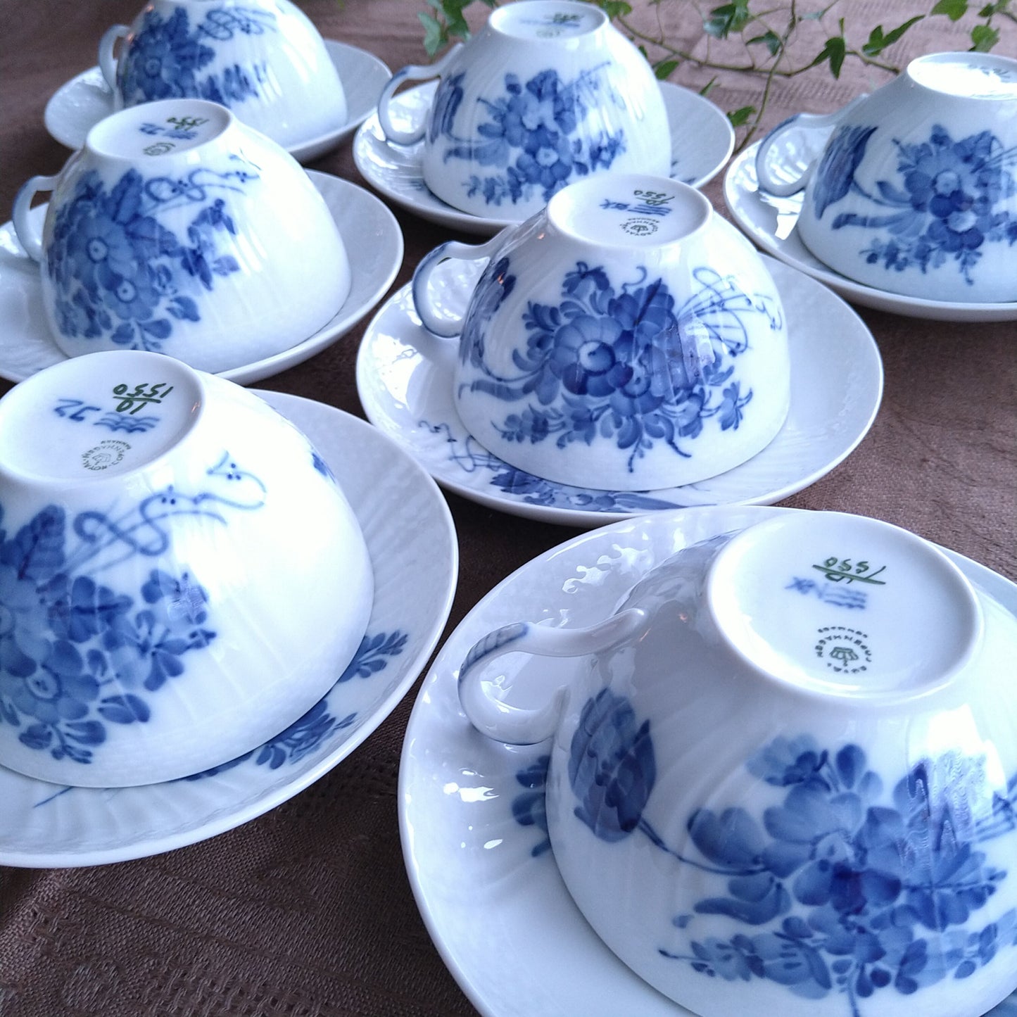 ブルーフラワーカーブ モーニングカップソーサー/BlueFlowerCurveMorningCupSaucer