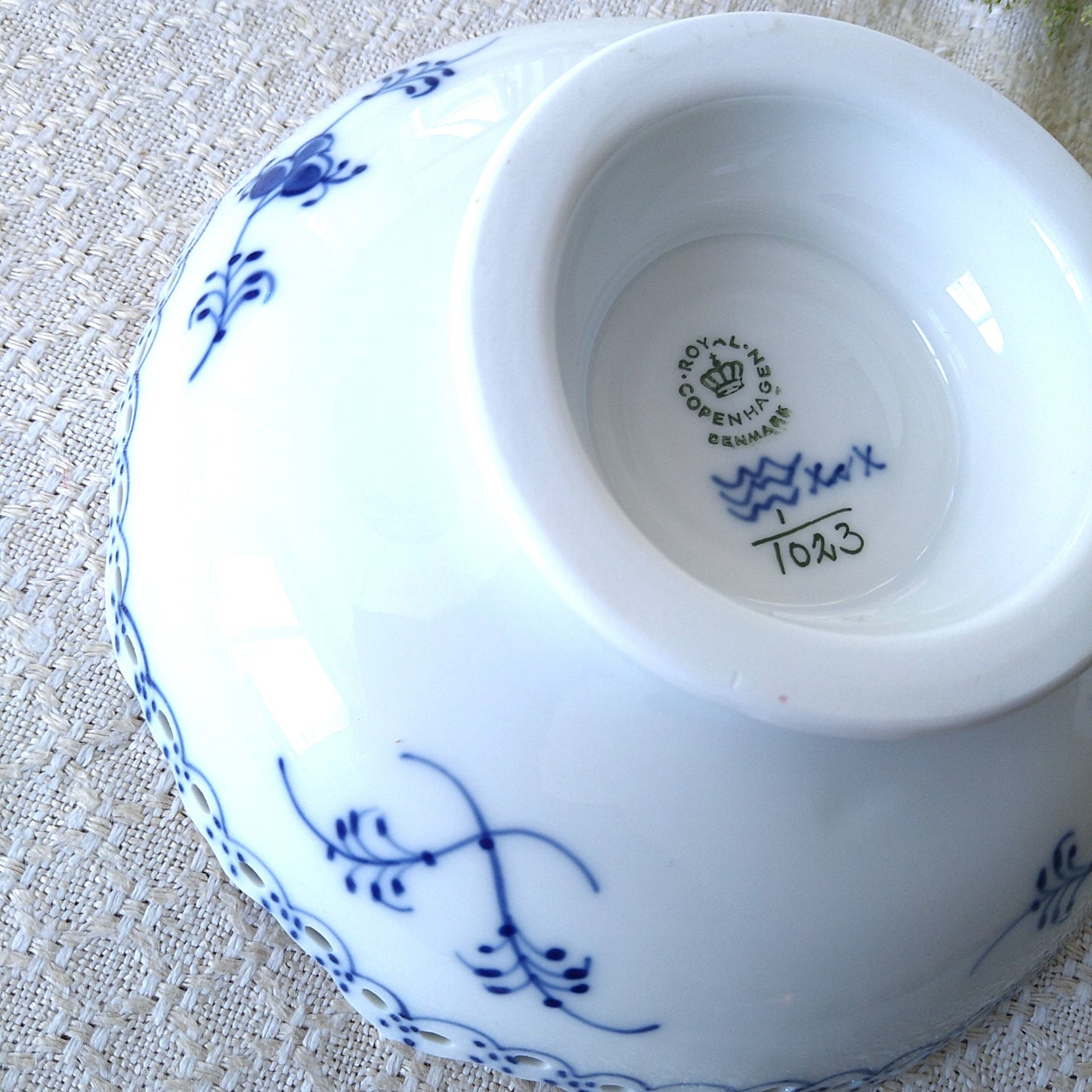 1969～1974年のRoyalCopenhagenフルレースの高台のお皿は直径約17.3㎝D/Full Lace High stand Plate17.3cmD