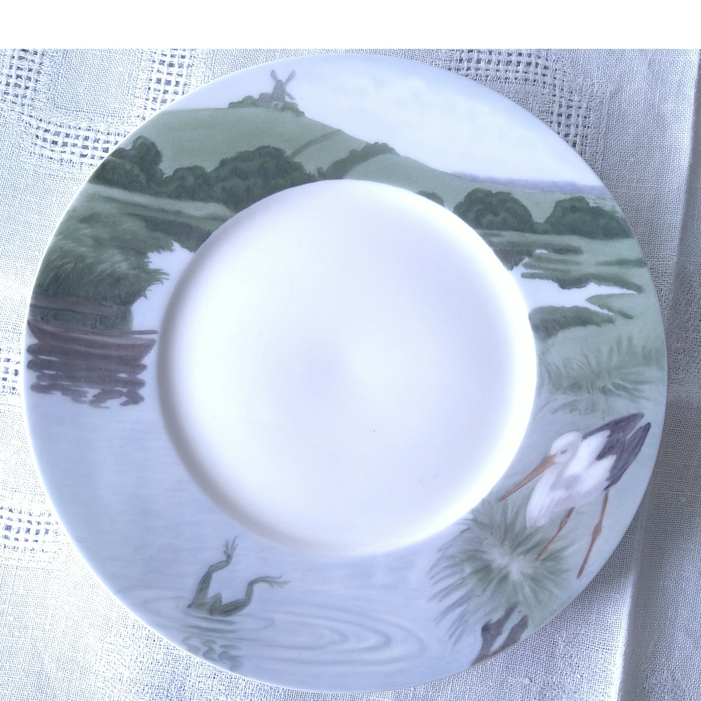 1889～1922年RoyalCopenhagenロイヤルコペンハーゲンアールヌーボーのランチ/デザートプレート直径約22.2㎝D