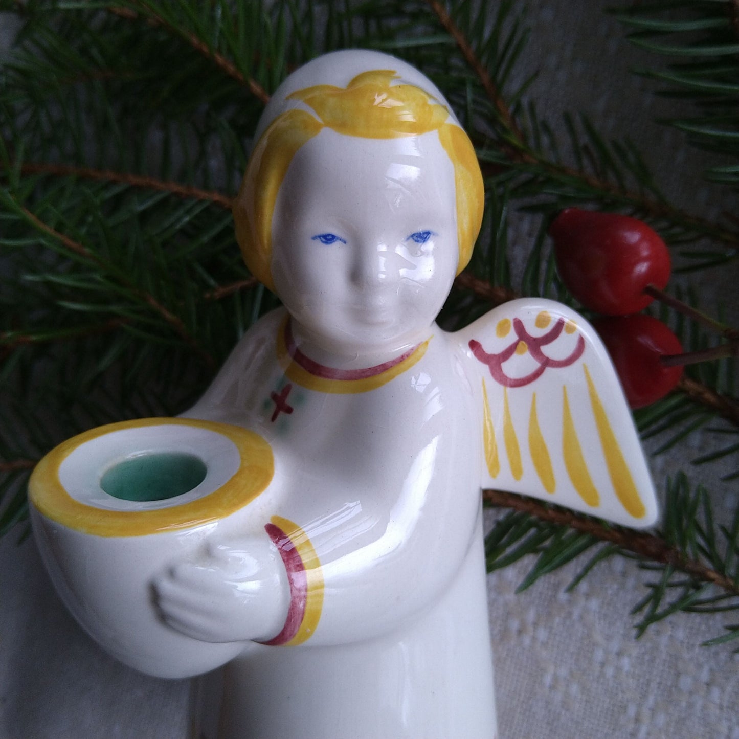 Aluminiaアルミニアの天使キャンドルホルダー高さ約13㎝H/CandleStand