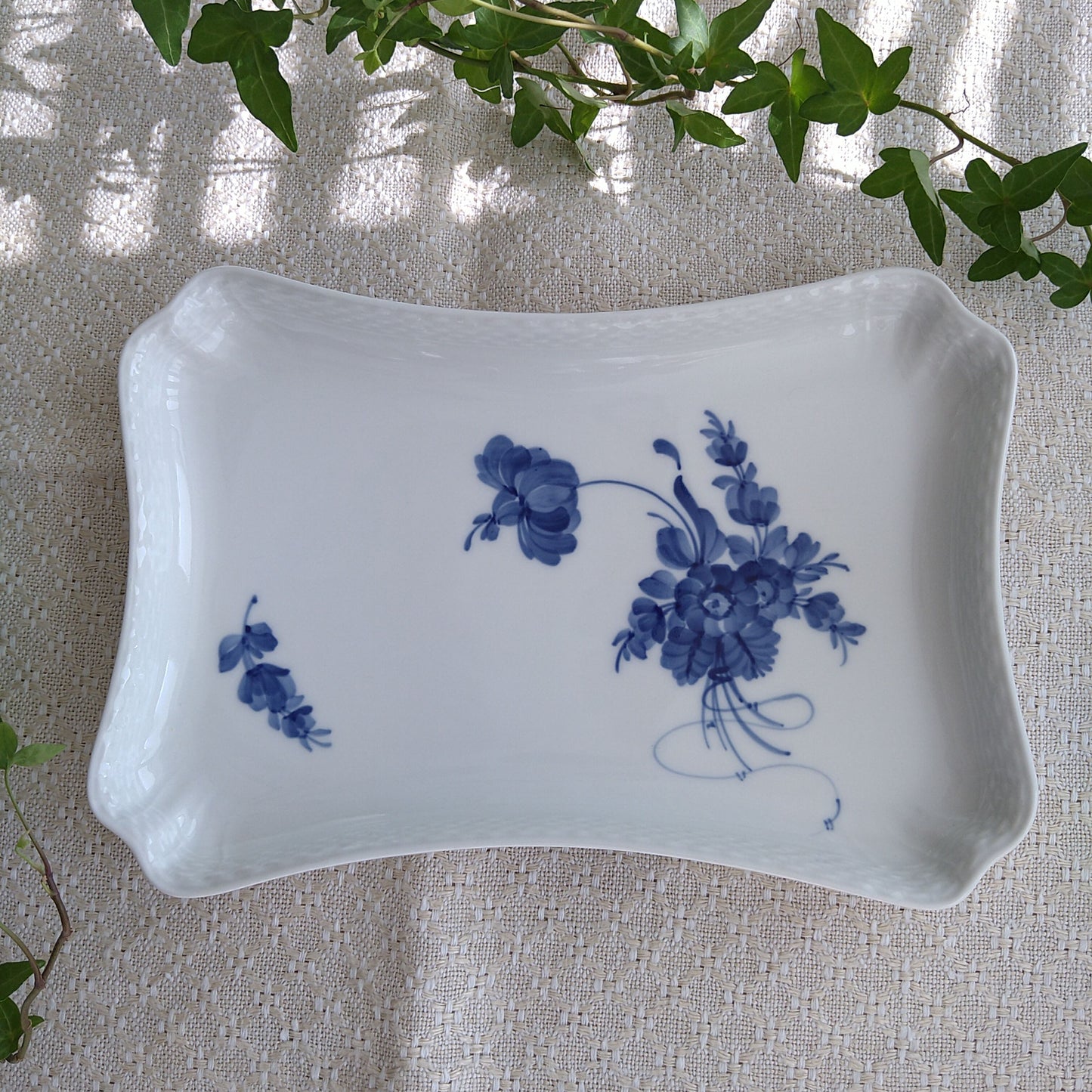 1964～1974年のRoyalCopenhagenブルーフラワーカーブ角トレイ24×17㎝/BlueFlowerSquareTray