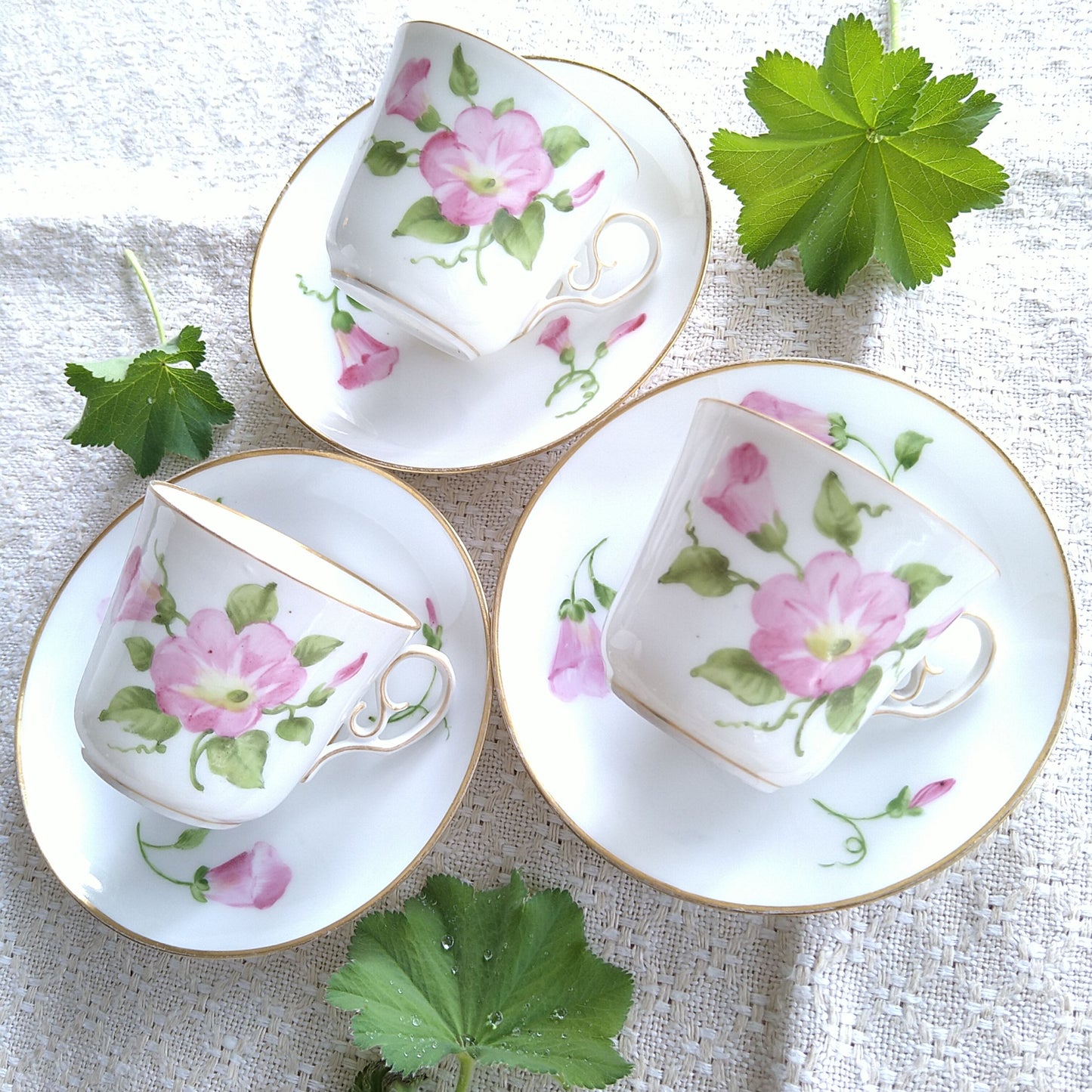 RoyalCopenhagen1800年代後半の朝顔のデミタスカップソーサー/Demitasse