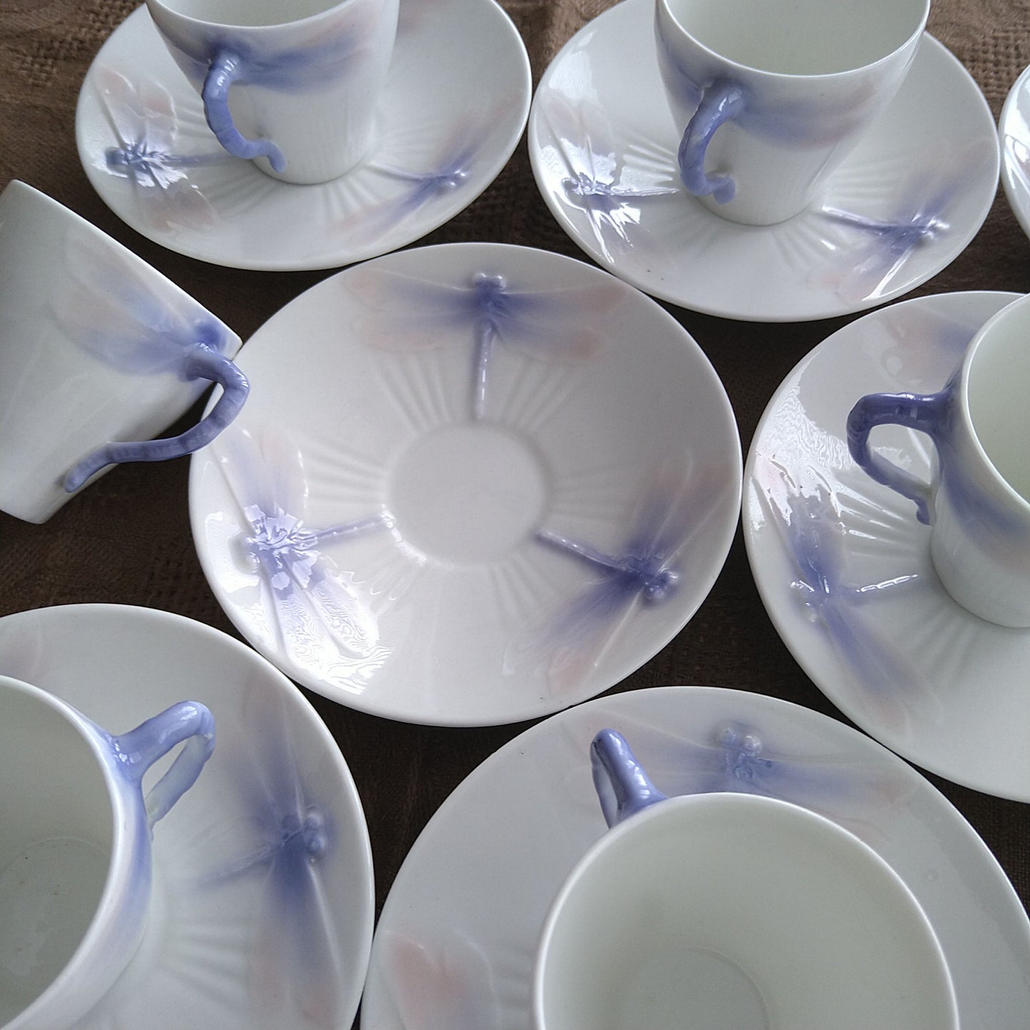 RörstrandロールストランドAlfWallanderデザイン、アールヌーヴォーのトンボのカップソーサー/Art Nouveau,Dragonfly,Cup and Saucer