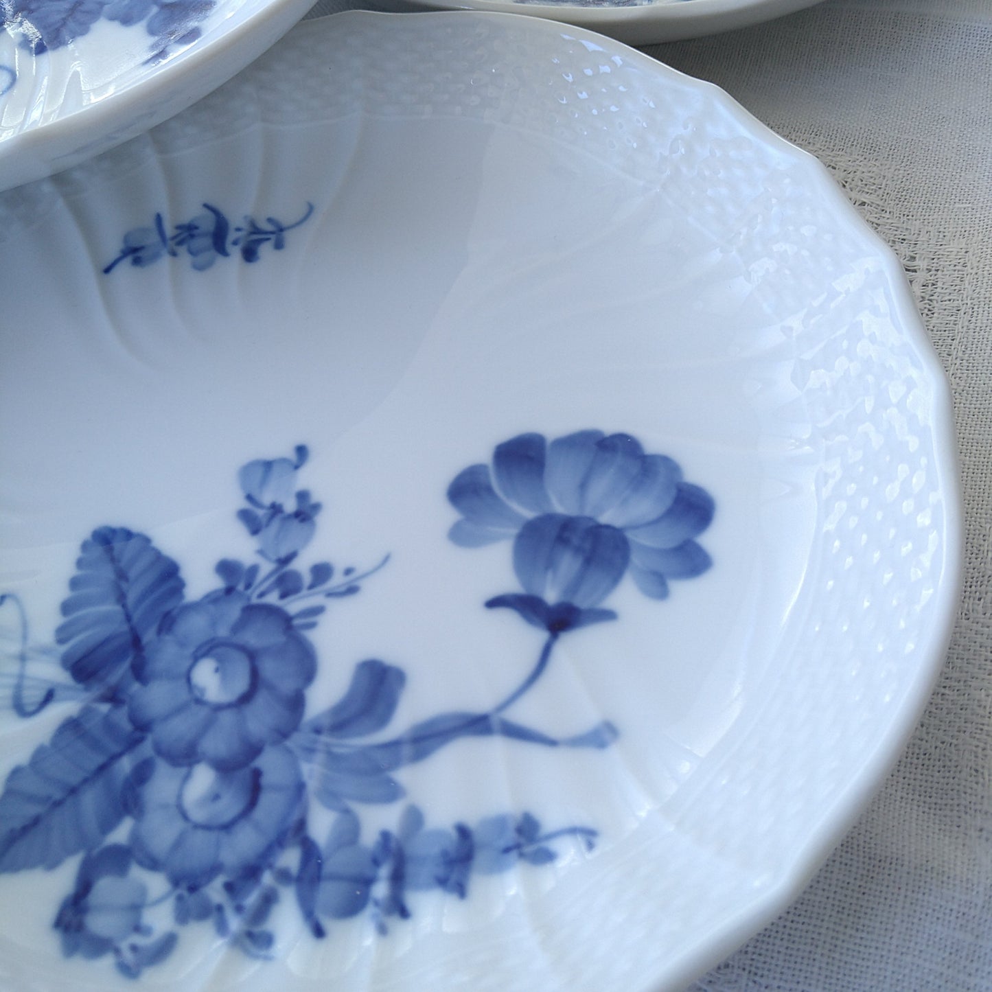 RoyalCopenhagenブルーフラワーカーブのフラットプレート直径約19㎝D/BlueFlowerCurvePlate19cm