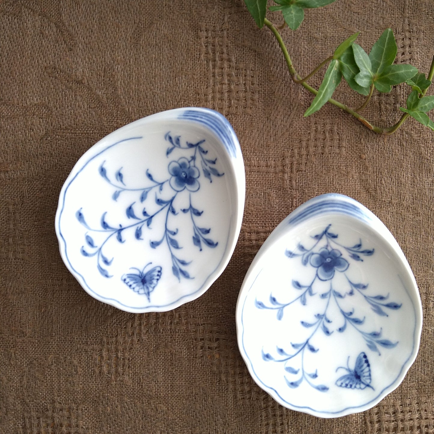 Bing＆Grondahl ビングオーグレンダールのサマーバタフライ貝皿2枚セット/Shell form plates 2set