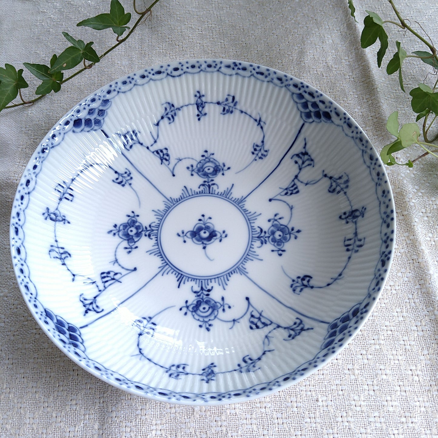 1975～1979年丸のサラダ皿21㎝/Half lace, Salad bowl