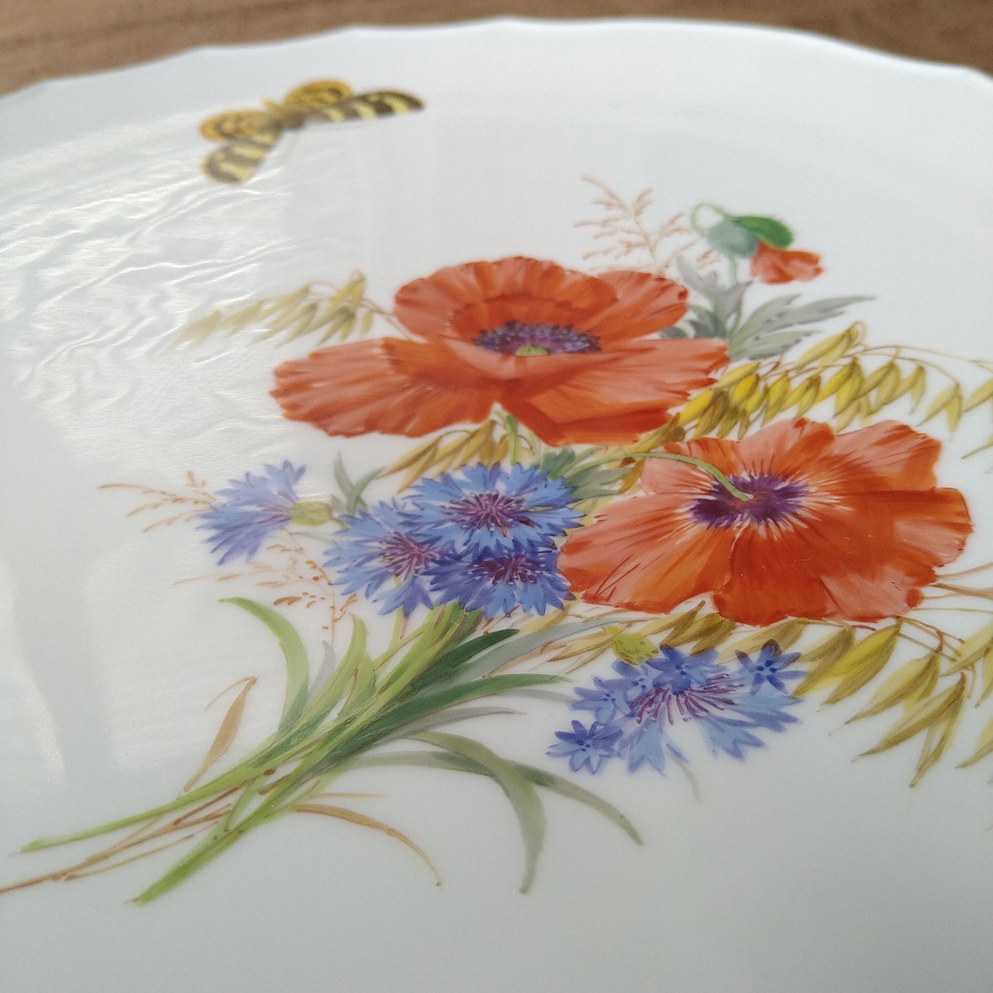 1993年の自然主義絵付けサーヴィングプレート大皿直径約32㎝/ServingPlate,ca32cmD