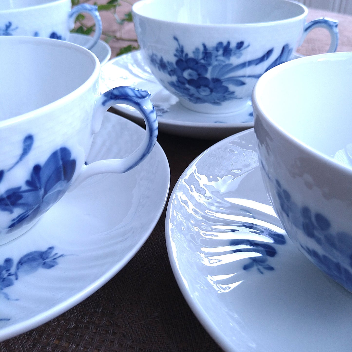 ブルーフラワーカーブ モーニングカップソーサー/BlueFlowerCurveMorningCupSaucer