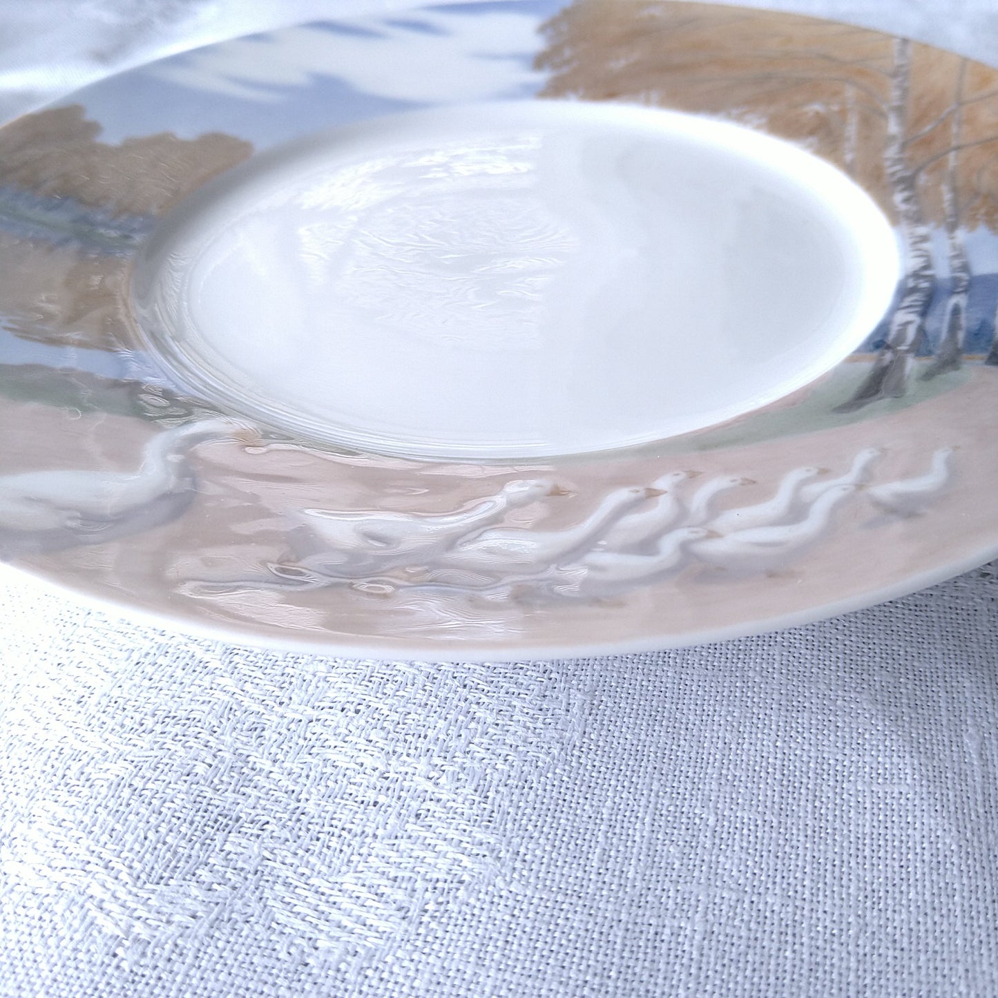 1889～1922年RoyalCopenhagenロイヤルコペンハーゲンアールヌーボーのランチ/デザートプレート直径約22.2㎝D