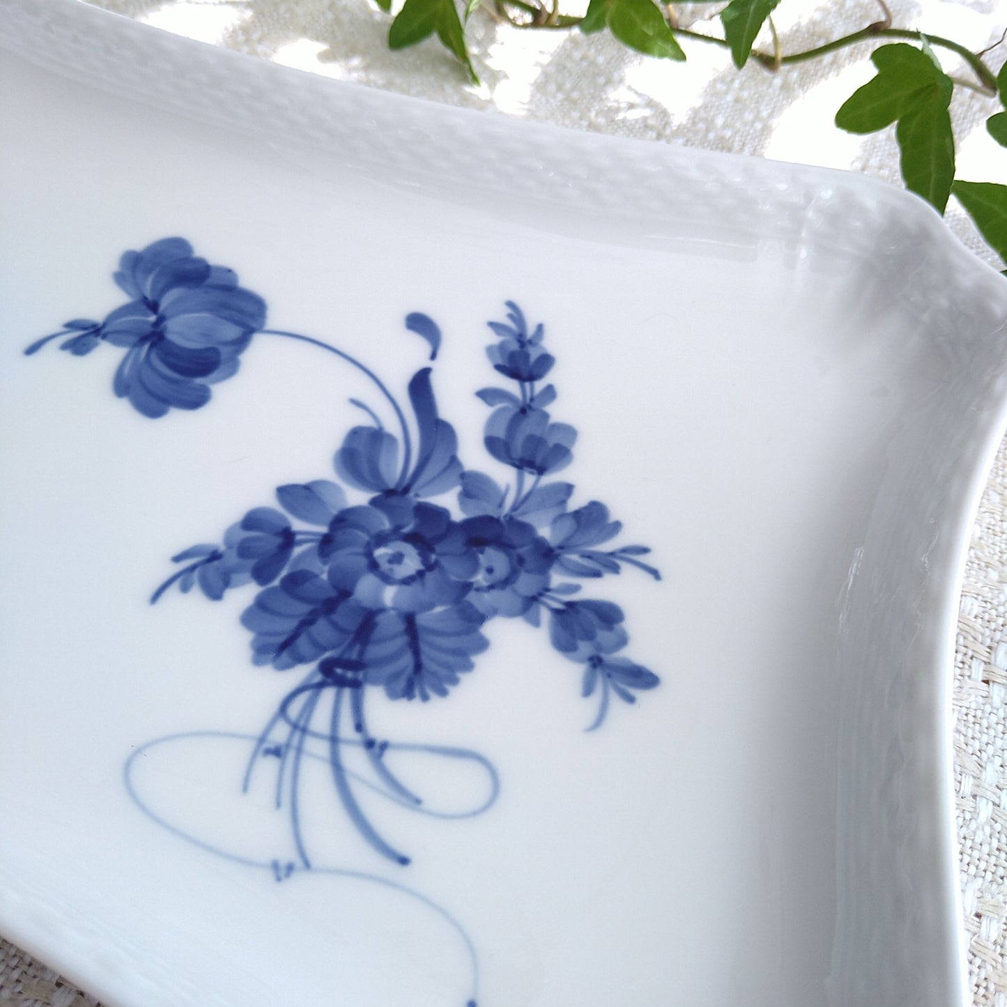 1964～1974年のRoyalCopenhagenブルーフラワーカーブ角トレイ24×17㎝/BlueFlowerSquareTray