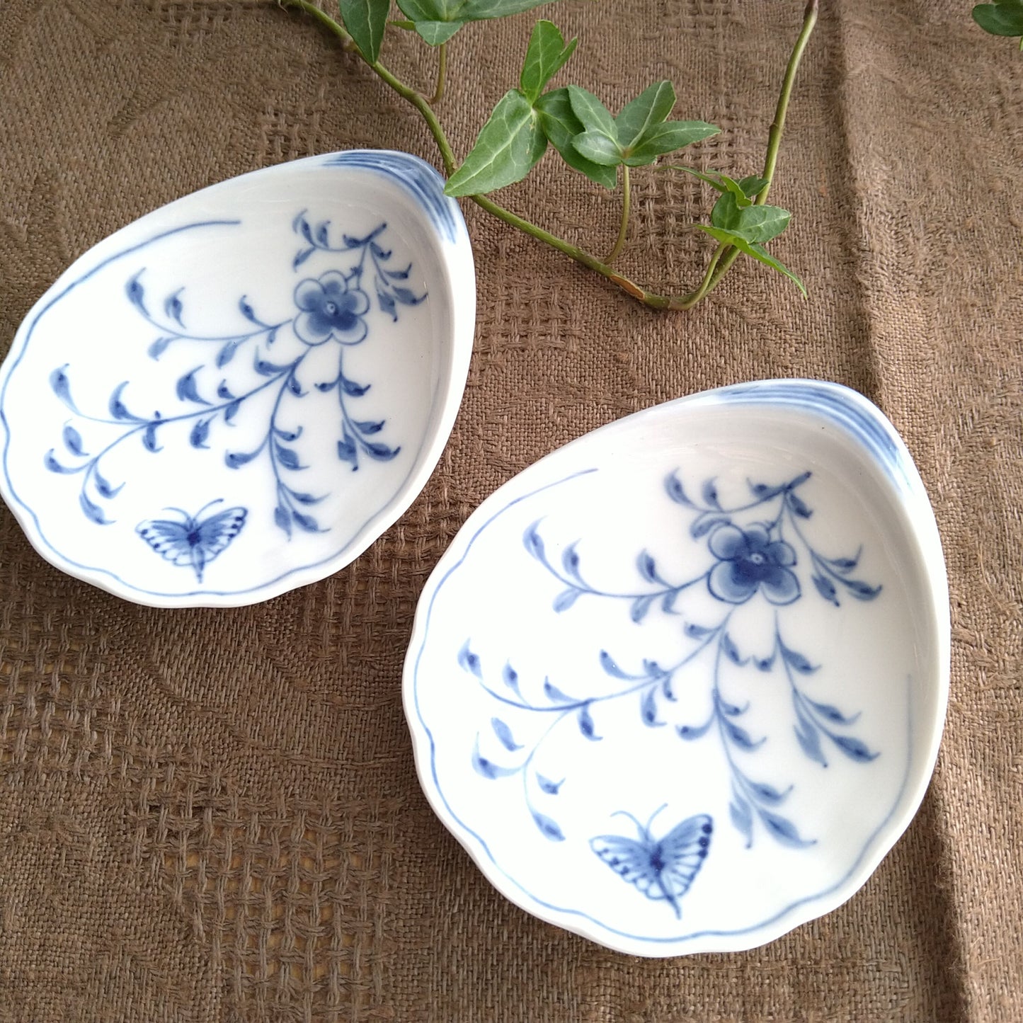 Bing＆Grondahl ビングオーグレンダールのサマーバタフライ貝皿2枚セット/Shell form plates 2set