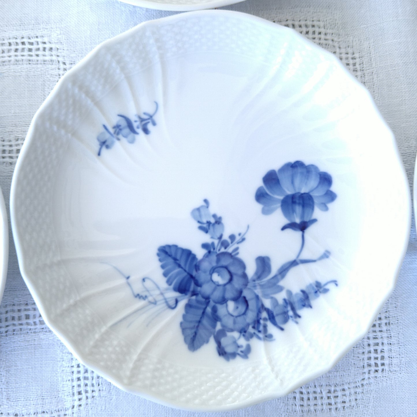RoyalCopenhagenブルーフラワーカーブのフラットプレート直径約19㎝D/BlueFlowerCurvePlate19cm
